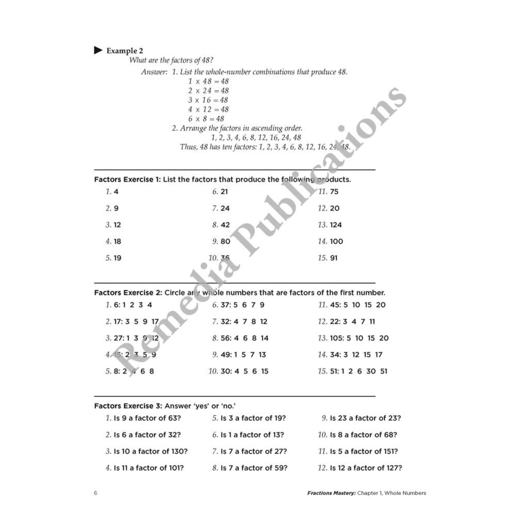 Fractions Mastery: Straight Forward Math Series (Large Edition)