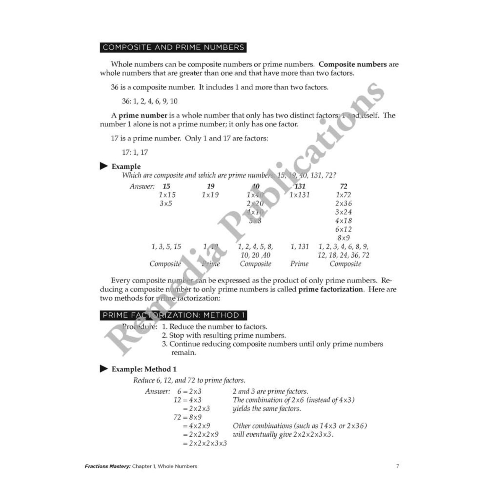 Fractions Mastery: Straight Forward Math Series (Large Edition)