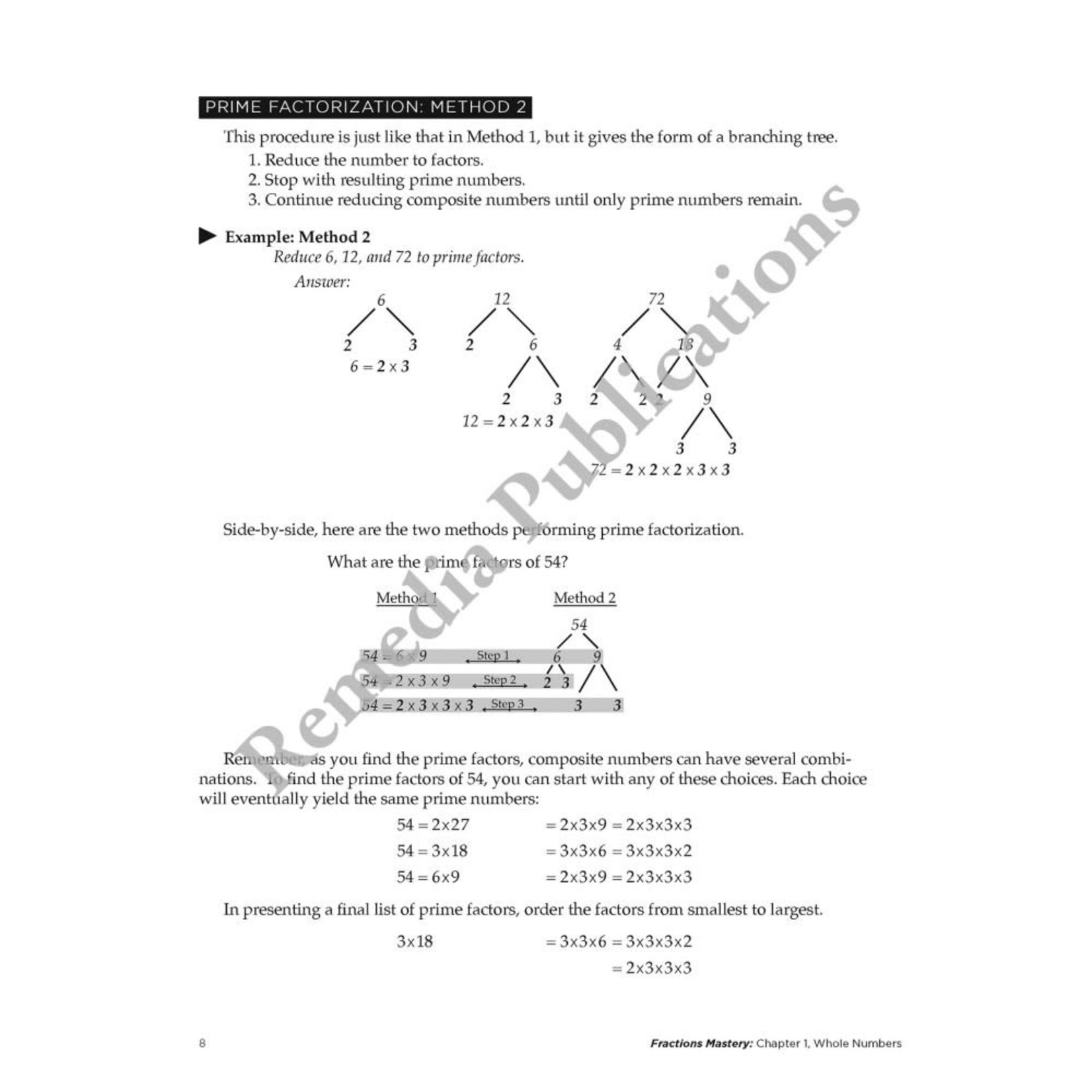 Fractions Mastery: Straight Forward Math Series (Large Edition)
