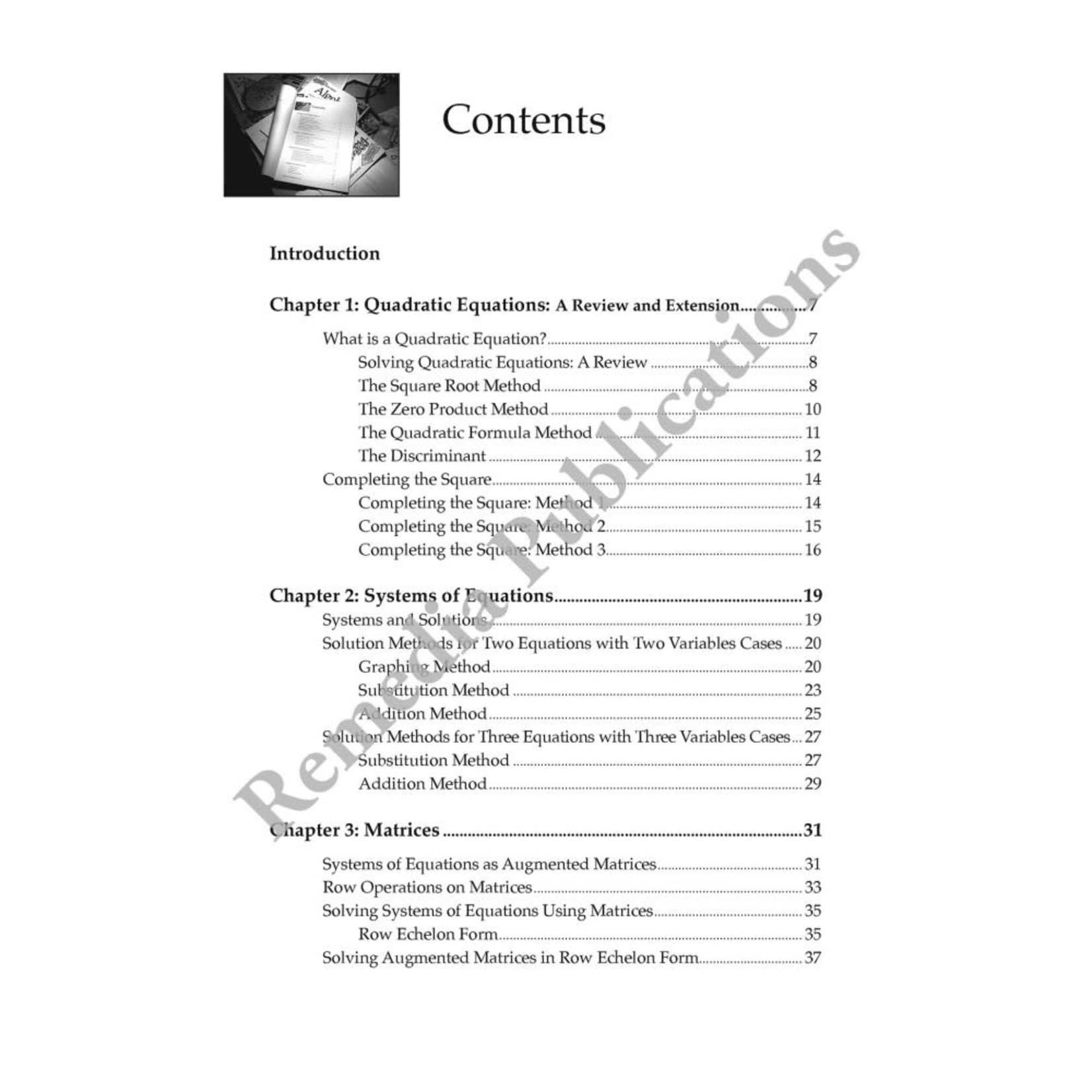 Algebra Book 3: Straight Forward Math Series (Large Edition)