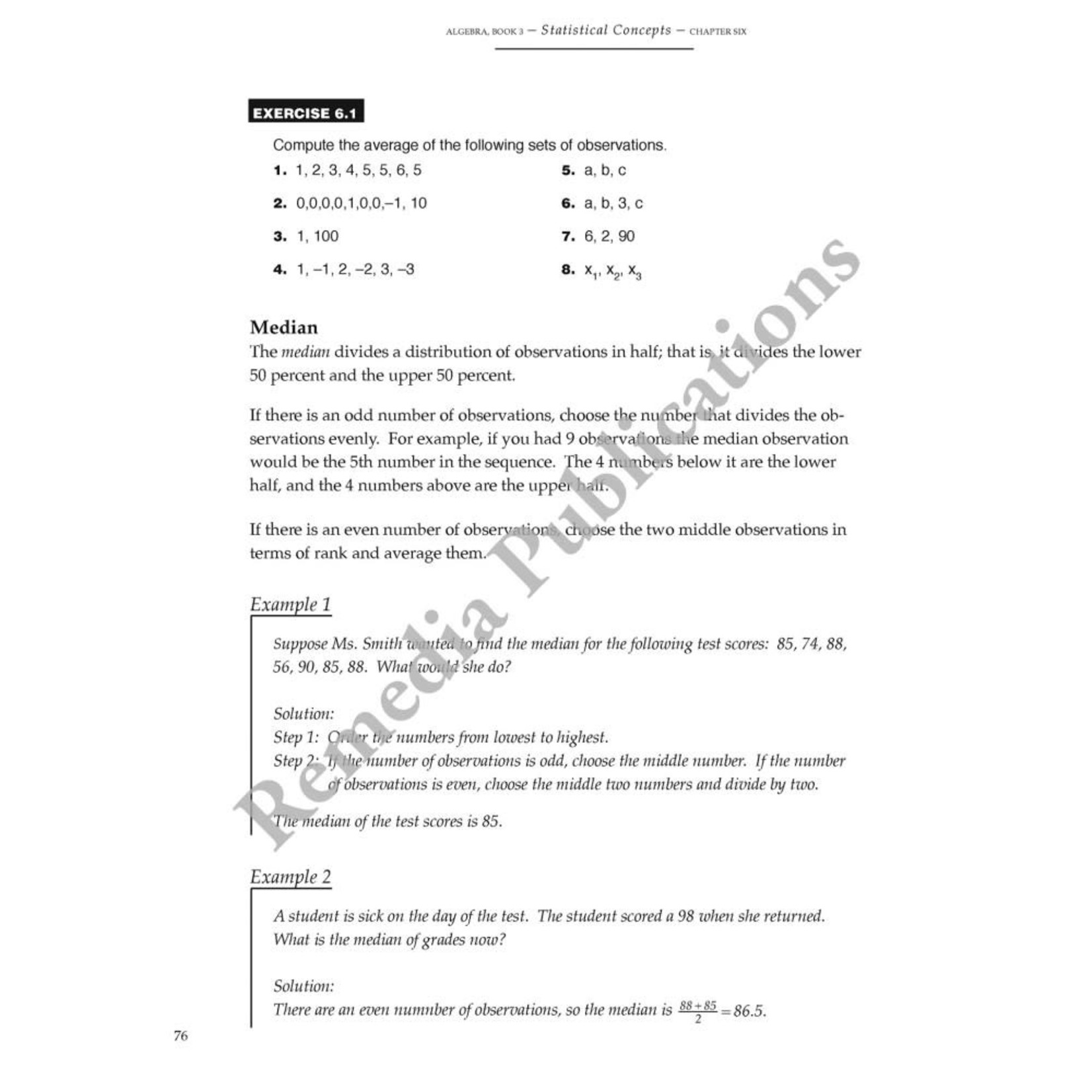 Algebra Book 3: Straight Forward Math Series (Large Edition)