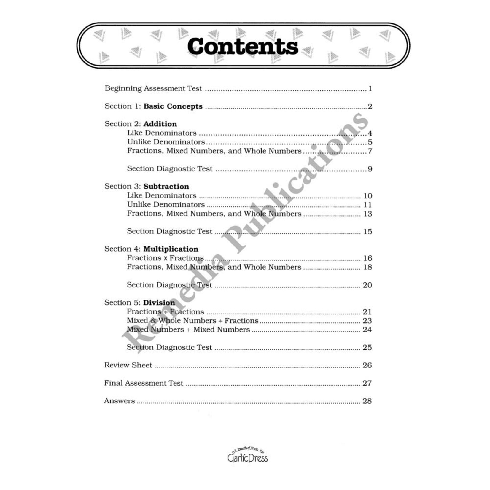 Advanced Fractions: Straight Forward Math Series (Advanced Edition)