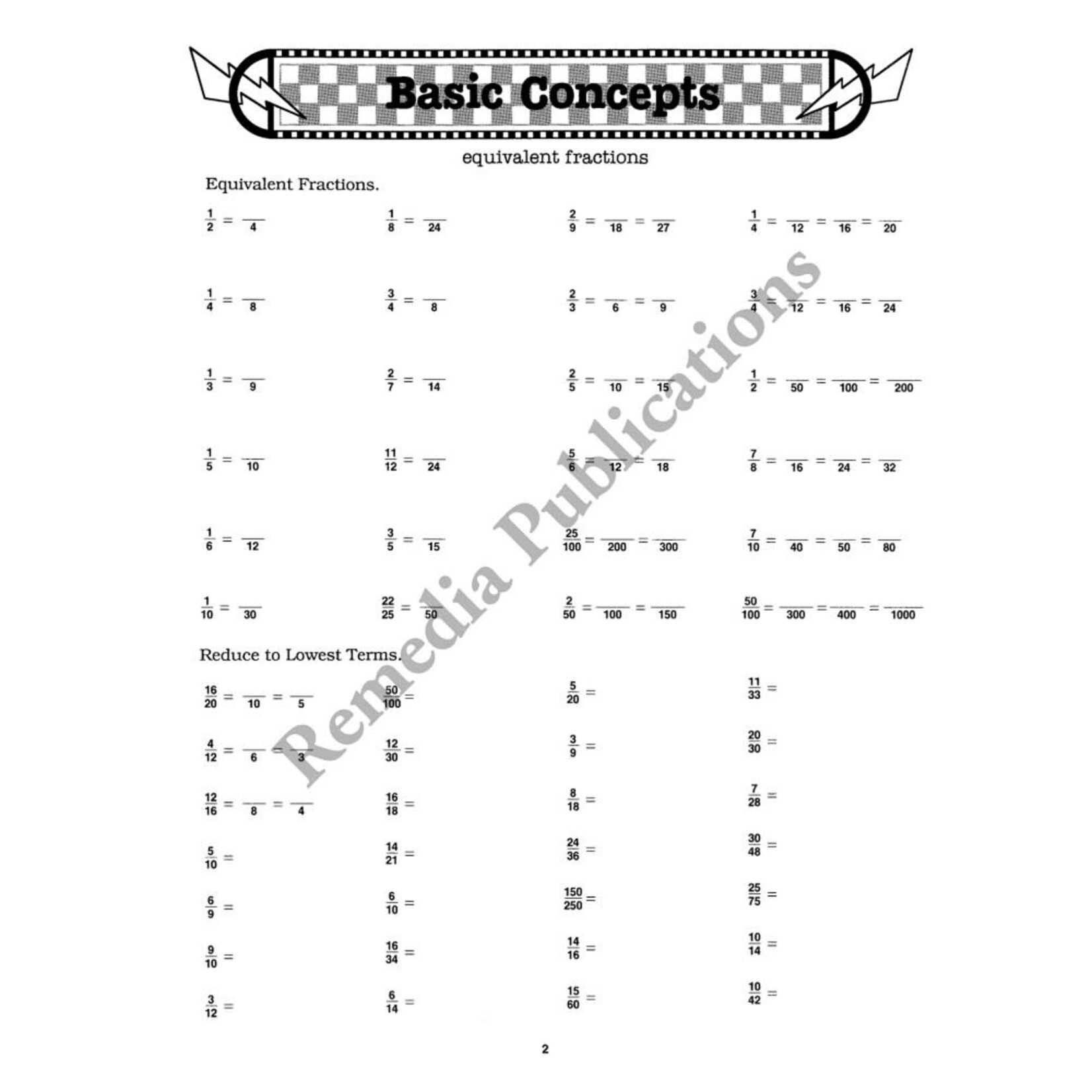 Advanced Fractions: Straight Forward Math Series (Advanced Edition)