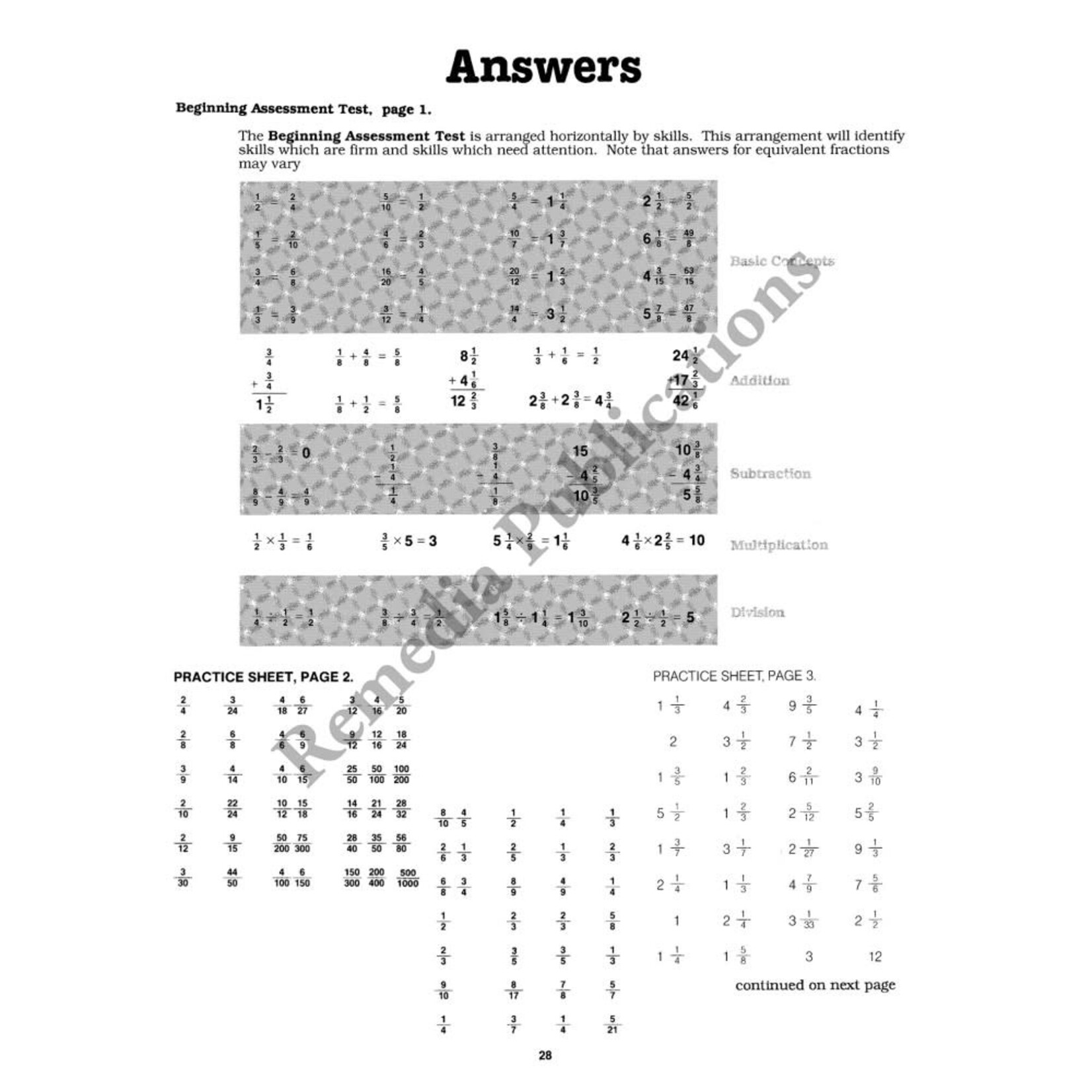 Advanced Fractions: Straight Forward Math Series (Advanced Edition)