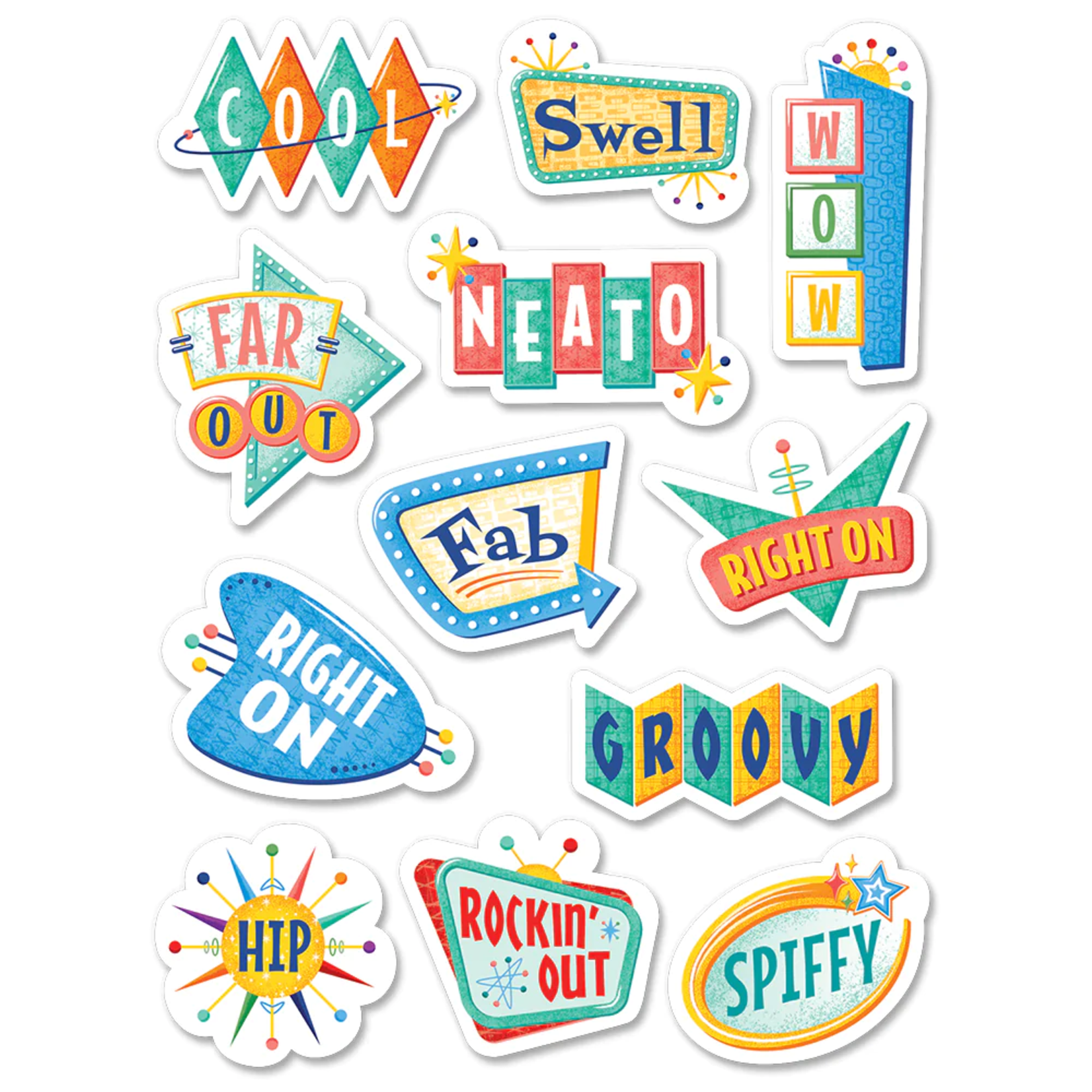 CREATIVE TEACHING PRESS Mid-Century Mod Retro Rewards Stickers