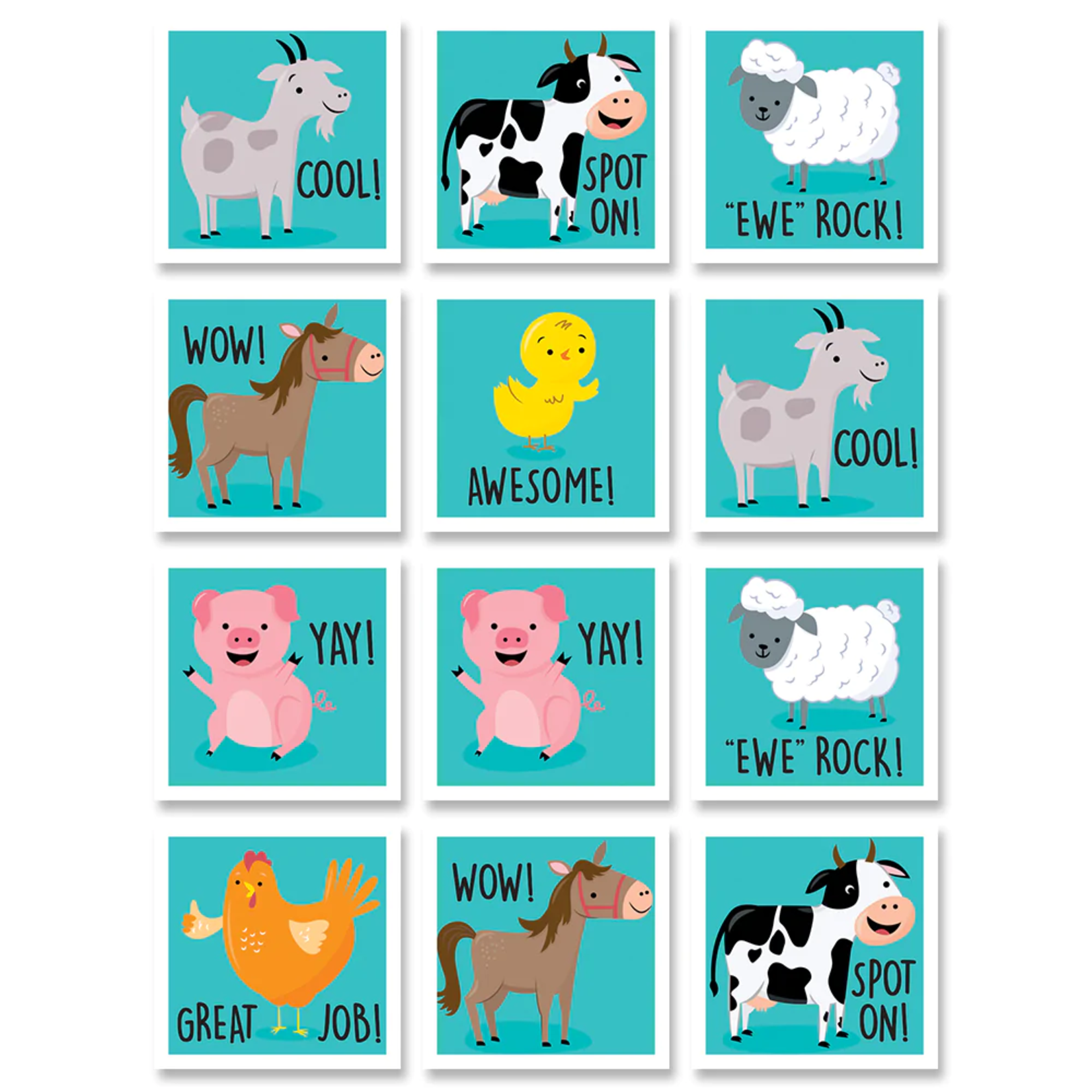 CREATIVE TEACHING PRESS Farm Friends Rewards Stickers