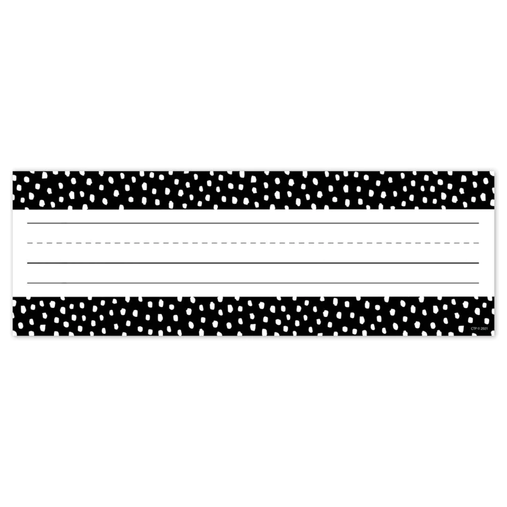 CREATIVE TEACHING PRESS Messy Dots on Black Name Plates