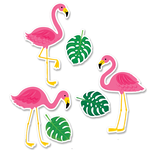 CREATIVE TEACHING PRESS Palm Paradise Flamingo Fun 6 Inch Designer Cut-Outs