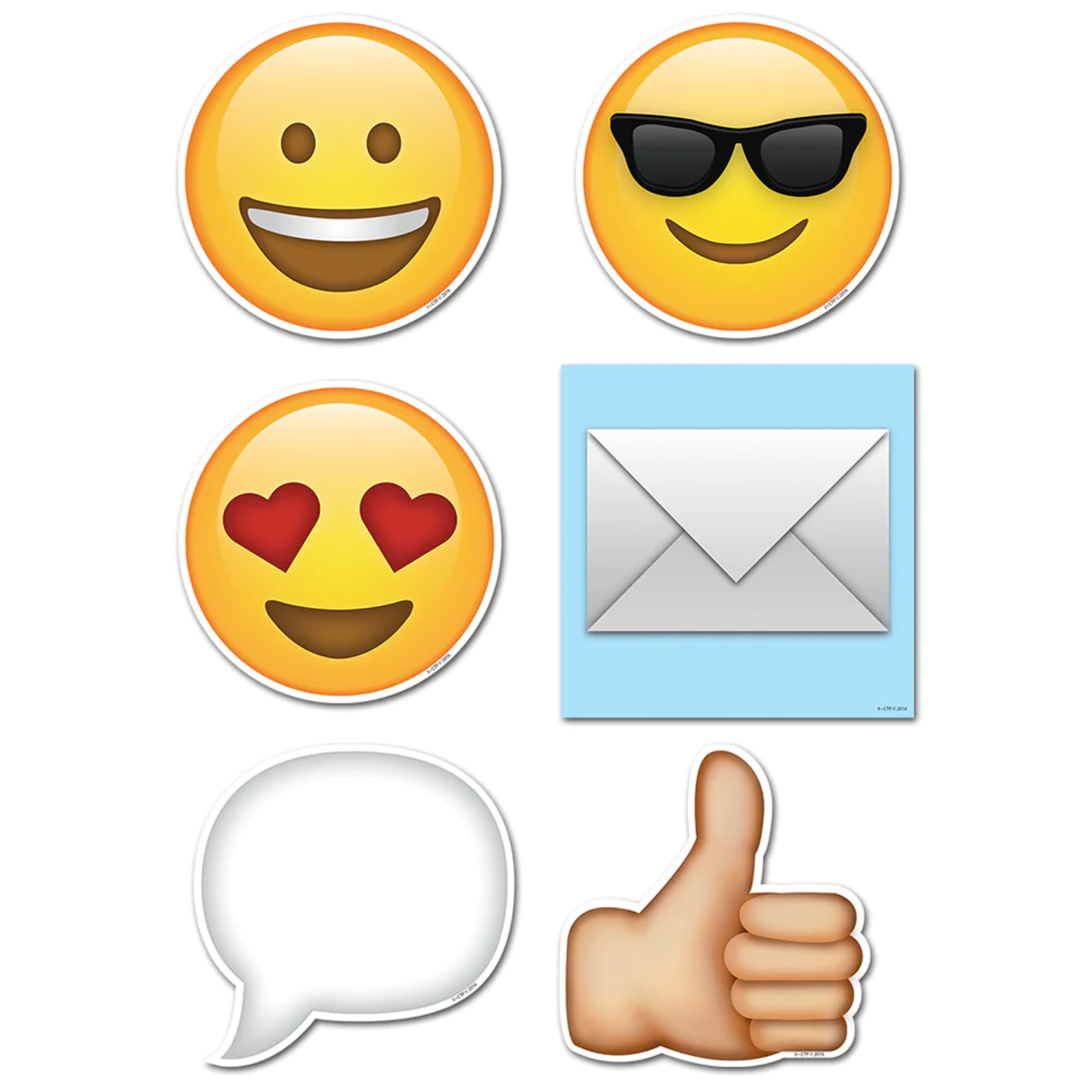 CREATIVE TEACHING PRESS Emojis 6" Designer Cut-Outs