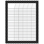 CREATIVE TEACHING PRESS Black with White Polka Dots Incentive Chart