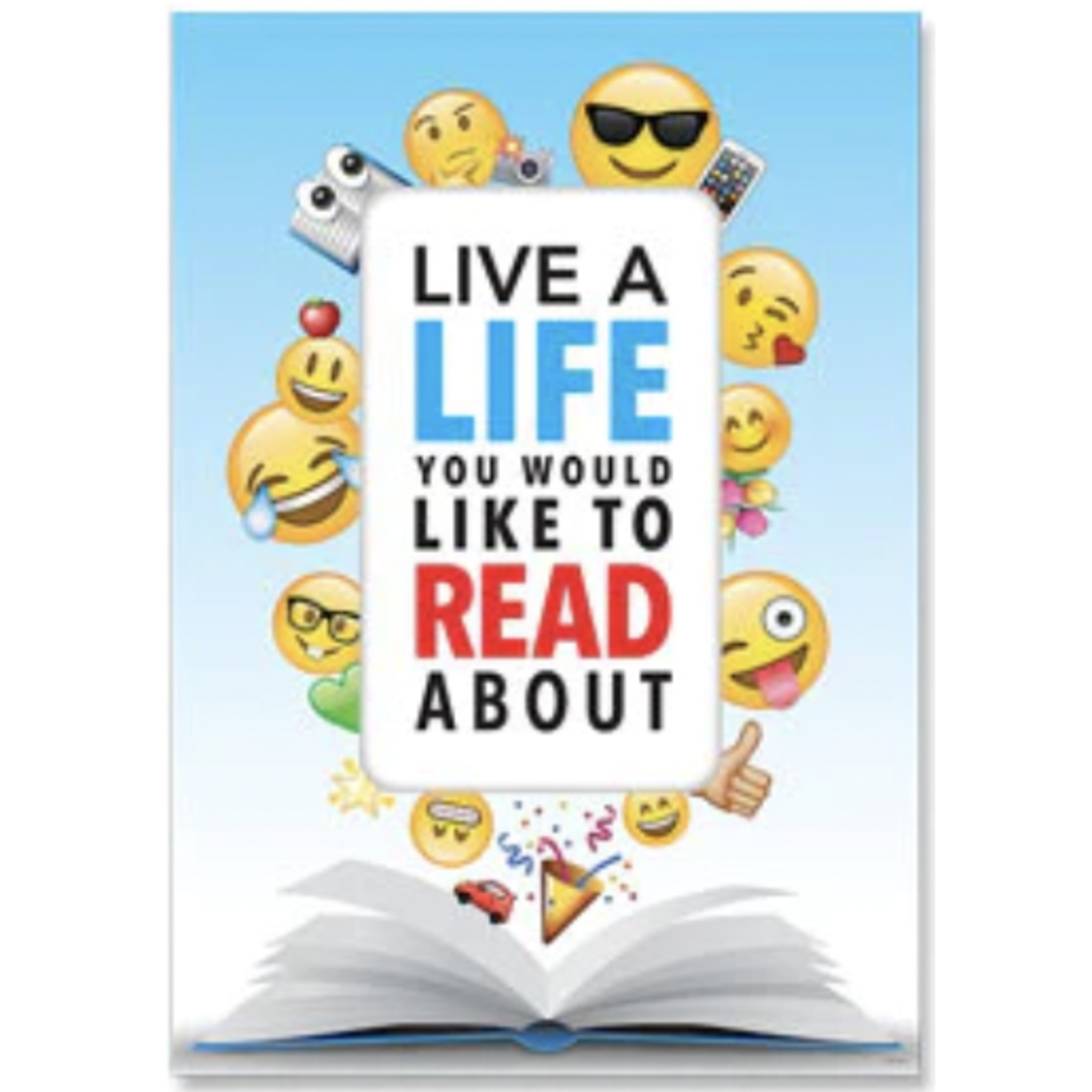 CREATIVE TEACHING PRESS Emoji Fun Live a life... Poster