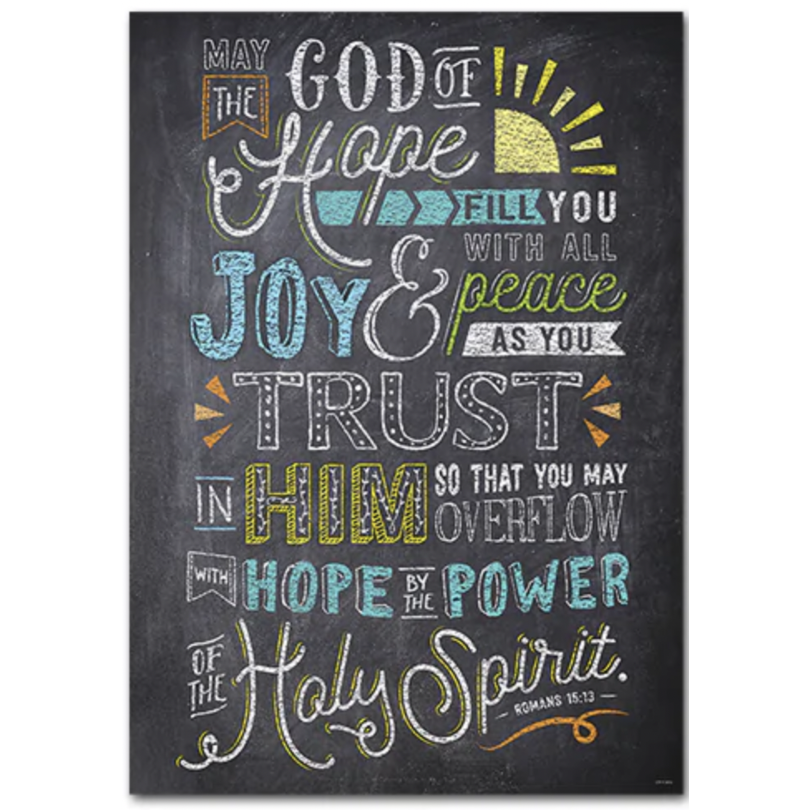 CREATIVE TEACHING PRESS Romans 15:13 Rejoice Inspire U Poster