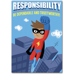 CREATIVE TEACHING PRESS Responsibility Poster - Super Hero