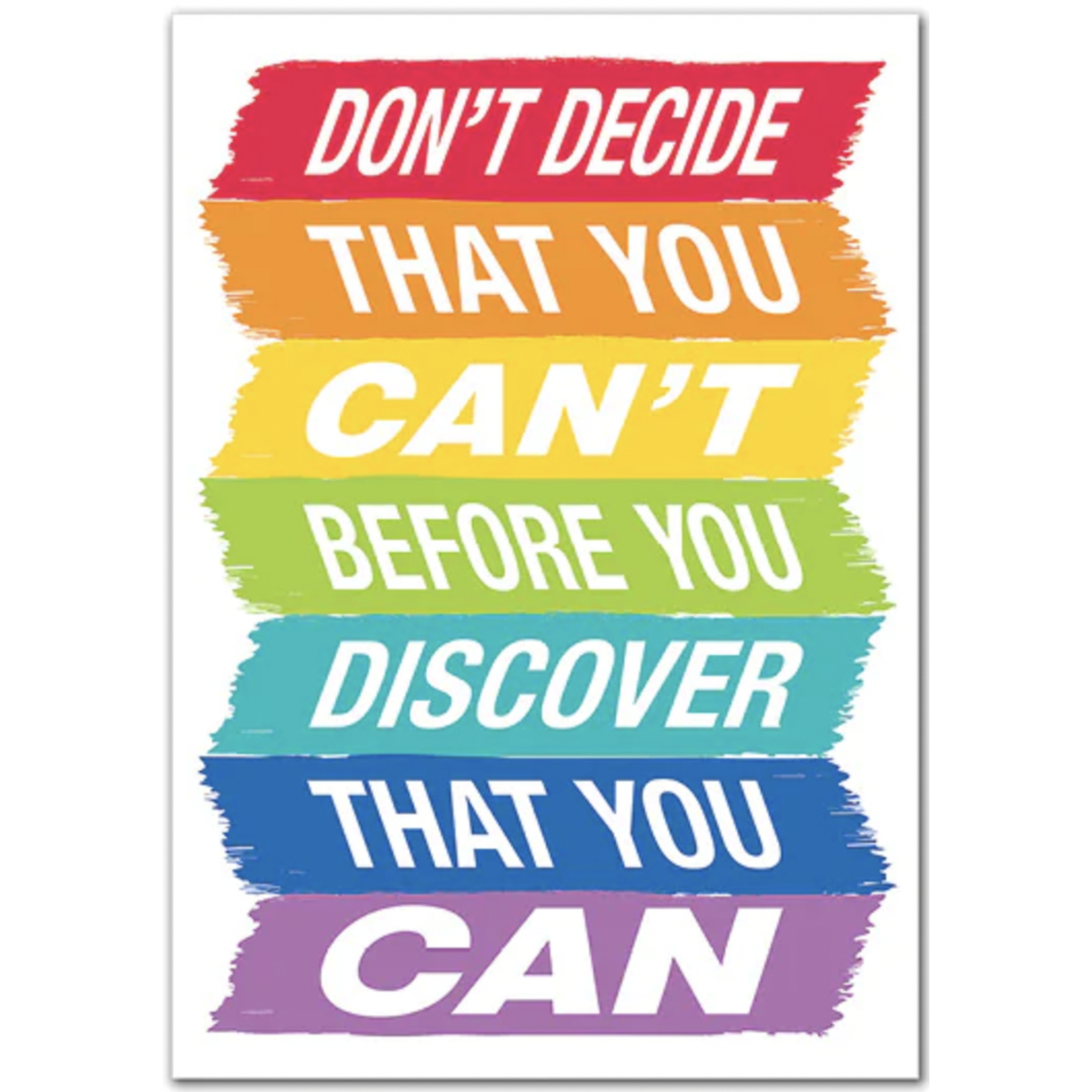 CREATIVE TEACHING PRESS Don't Decide That You Can't Poster