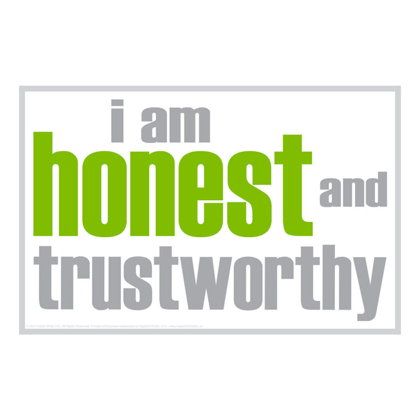 I am honest and trustworthy Poster