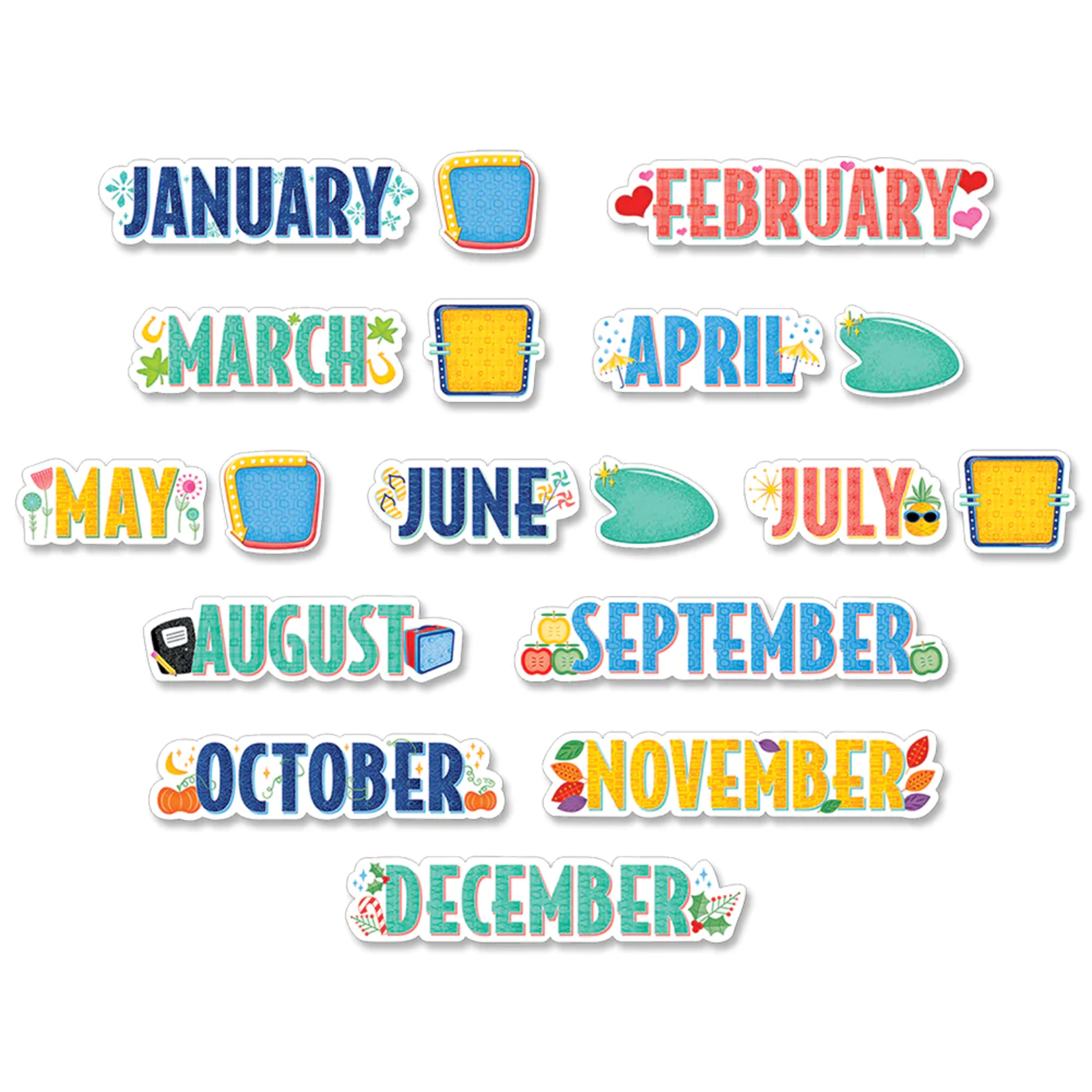 CREATIVE TEACHING PRESS Mid-Century Mod Months of the Year Mini Bulletin Board