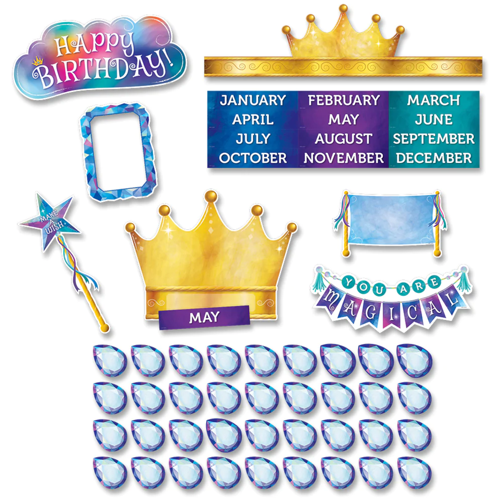 CREATIVE TEACHING PRESS Mystical Magical Happy Birthday Mini Bulletin Board