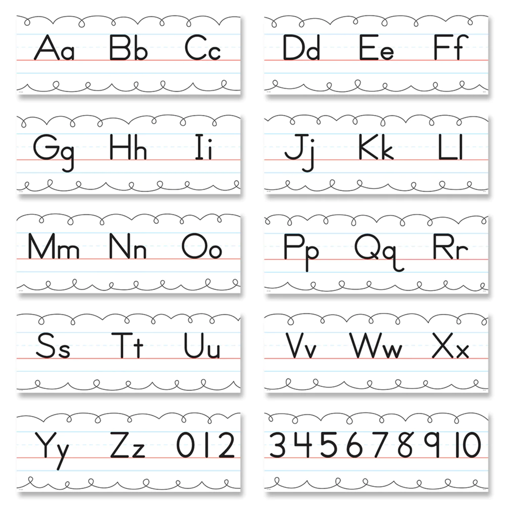 CREATIVE TEACHING PRESS Traditional Manuscript Alphabet Line Bulletin Board