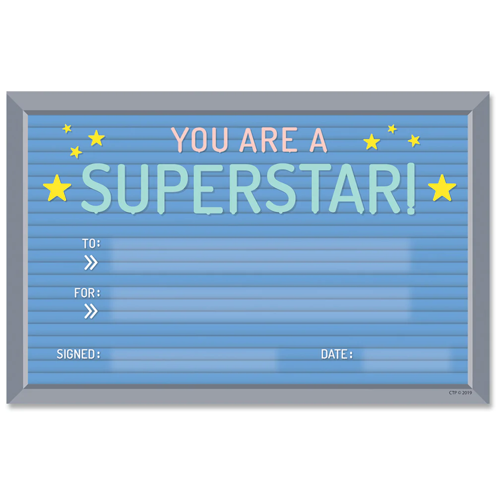 CREATIVE TEACHING PRESS Calm & Cool Superstar! Award