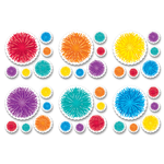 CREATIVE TEACHING PRESS Pom-Poms 6 inch Designer Cut-Outs