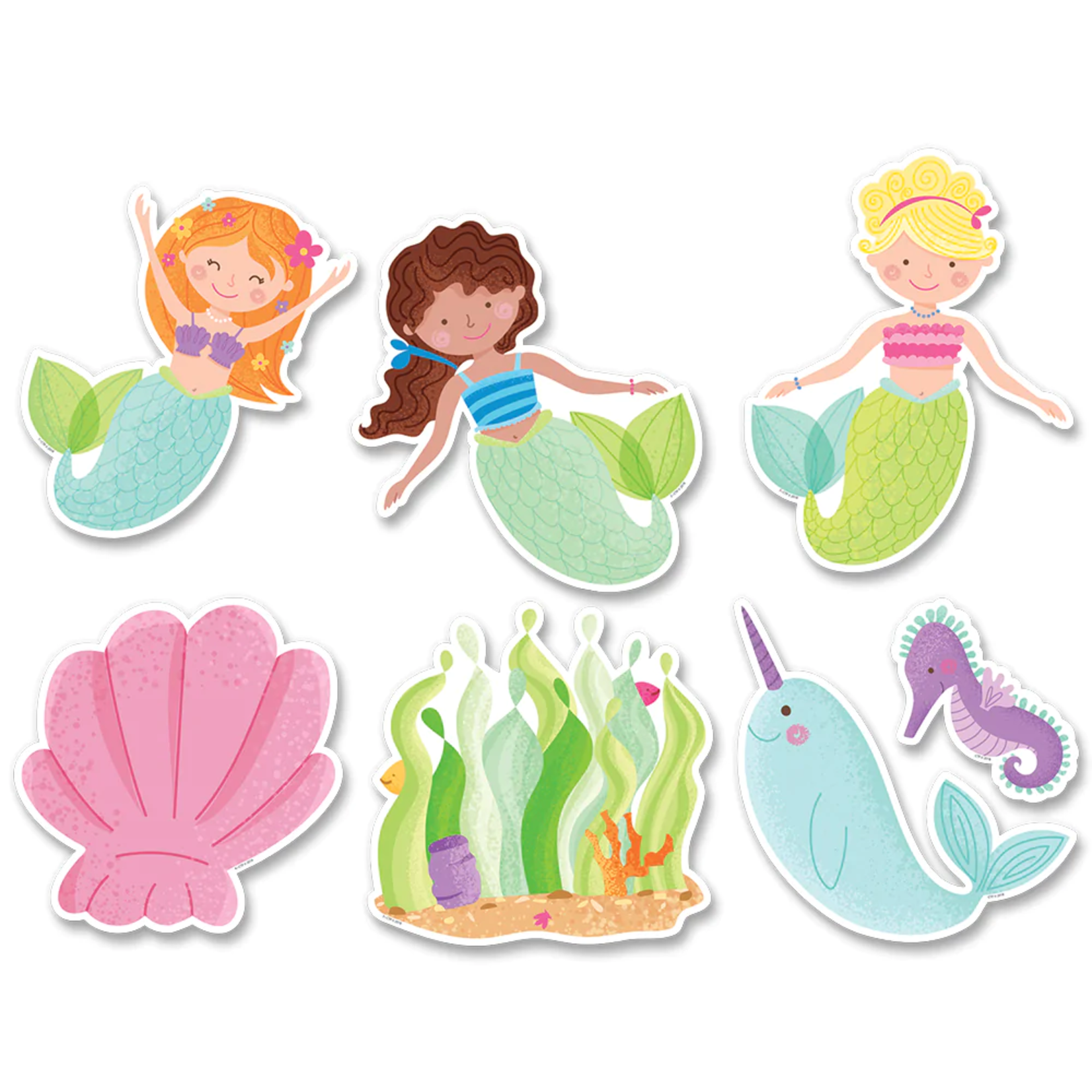 CREATIVE TEACHING PRESS Mermaid Fun 6 inch Designer Cut-Outs