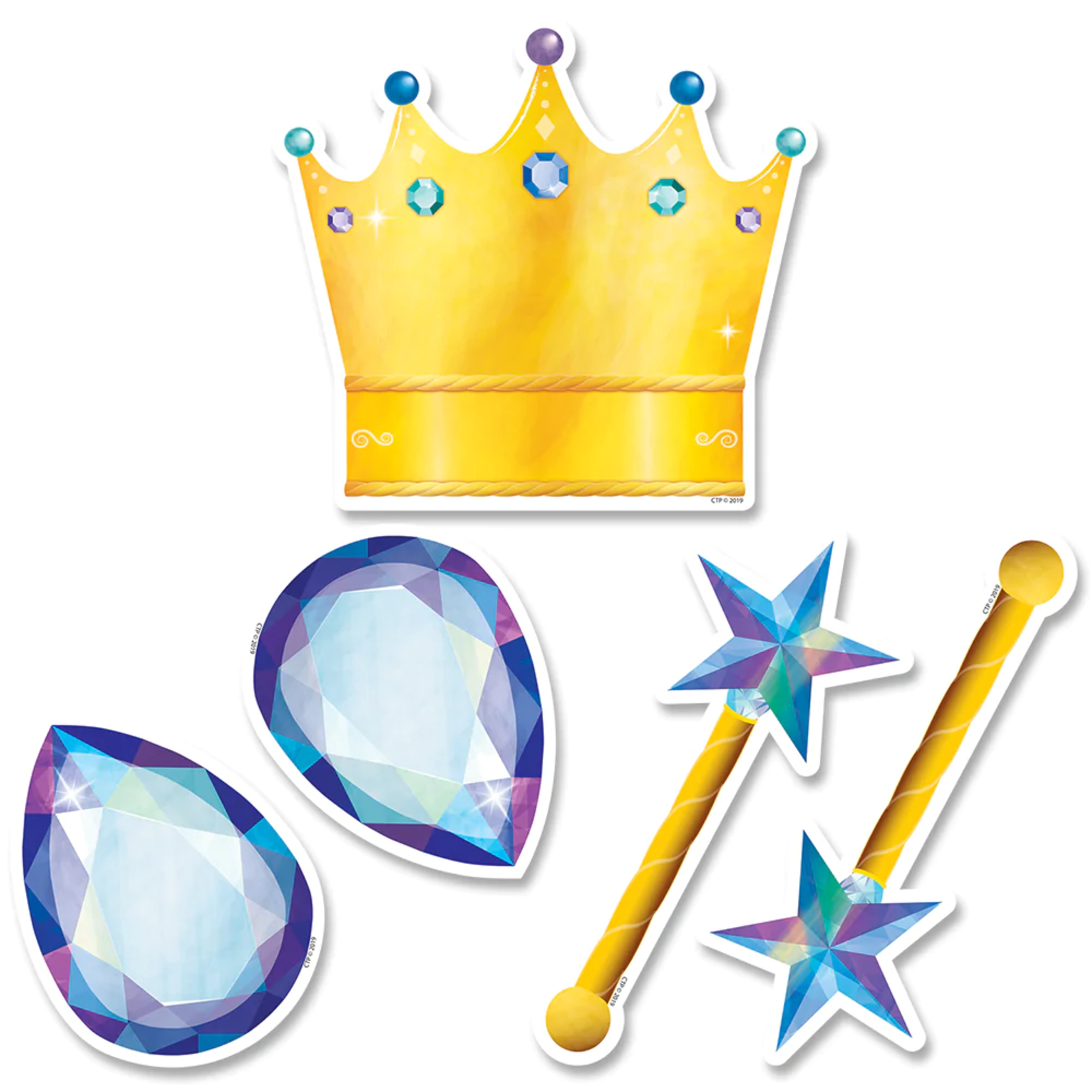 CREATIVE TEACHING PRESS Mystical Magical Crowns and Jewels 6" Designer Cut-Outs