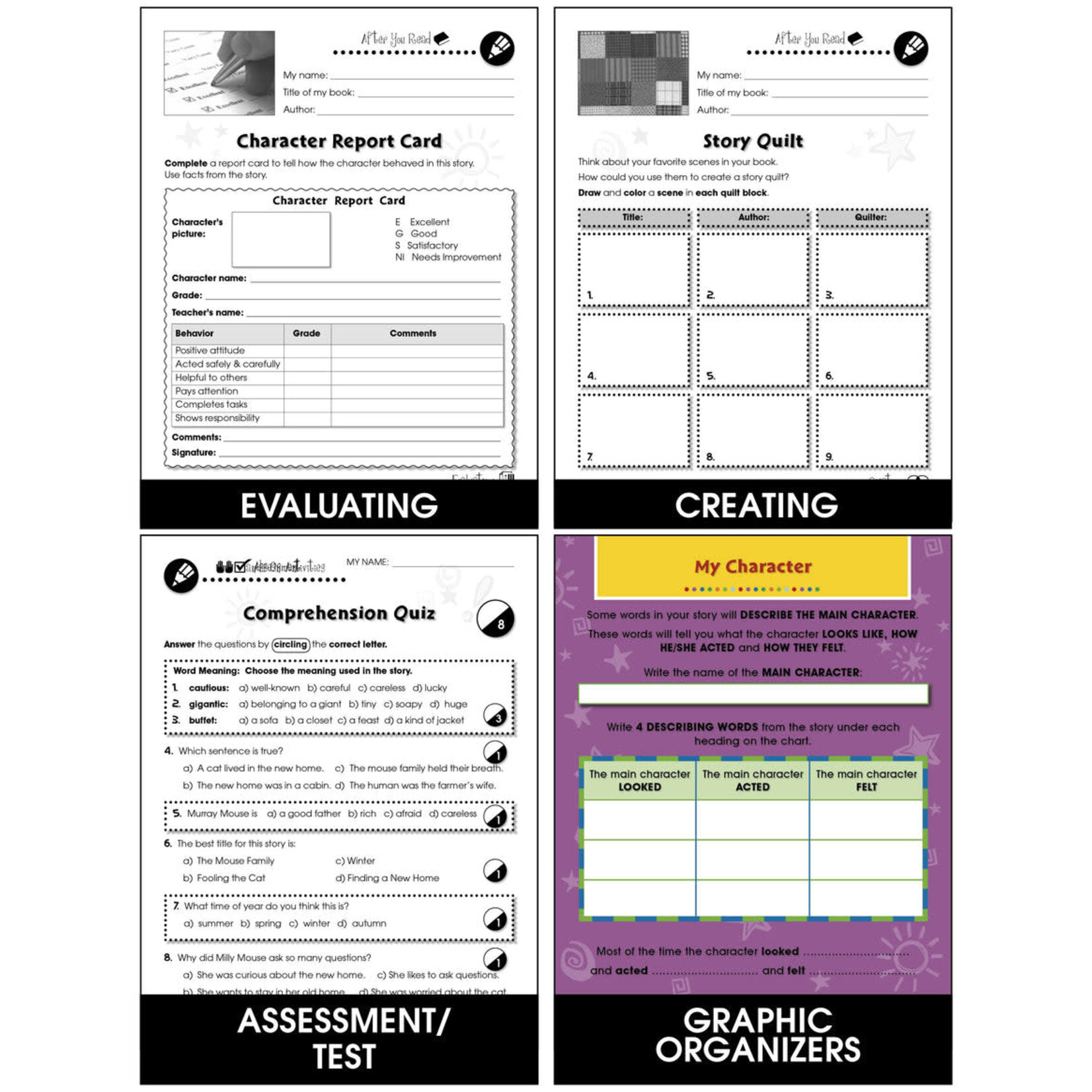 Reading Response Forms - Grades 3-4