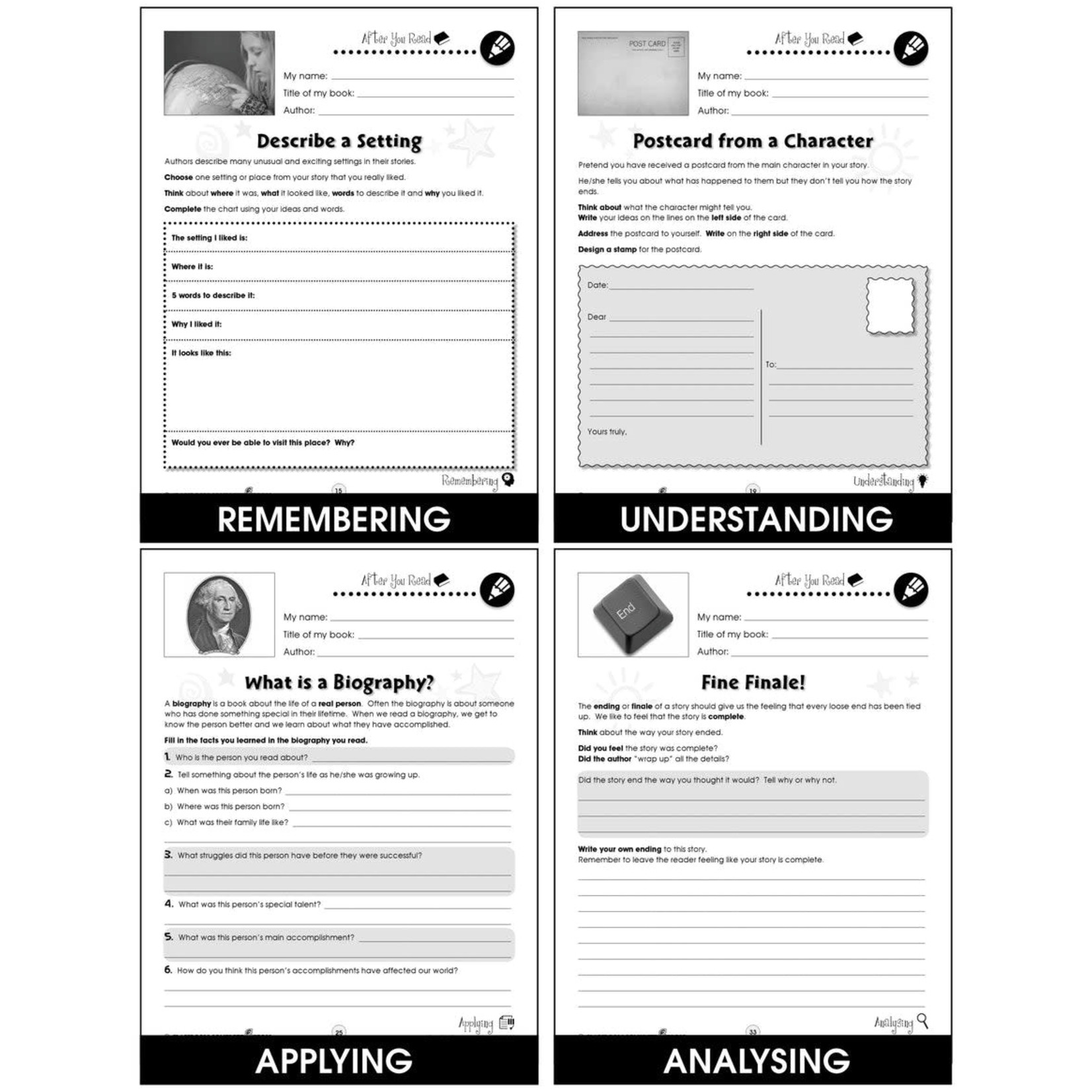 Reading Response Forms - Grades 5-6