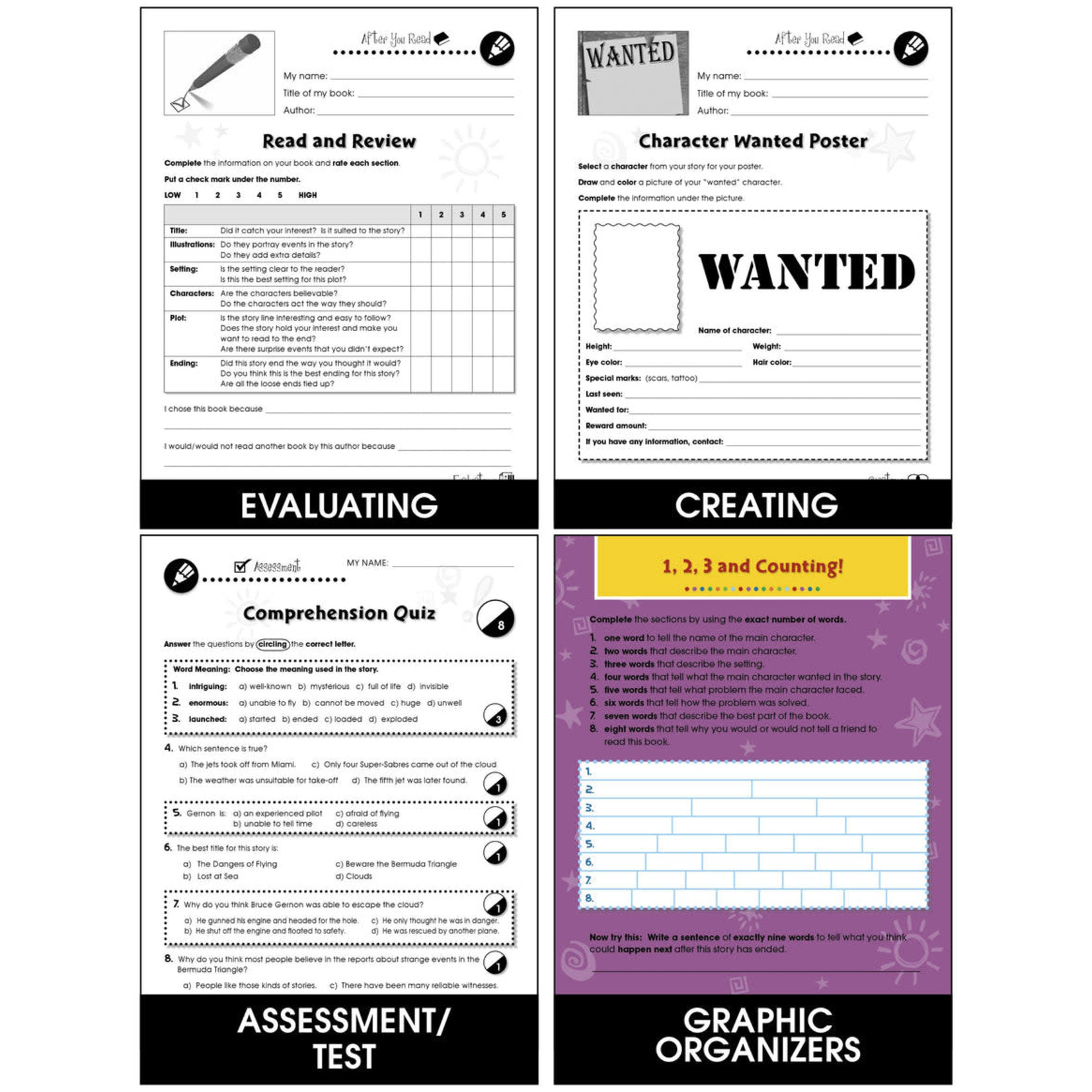 Reading Response Forms - Grades 5-6