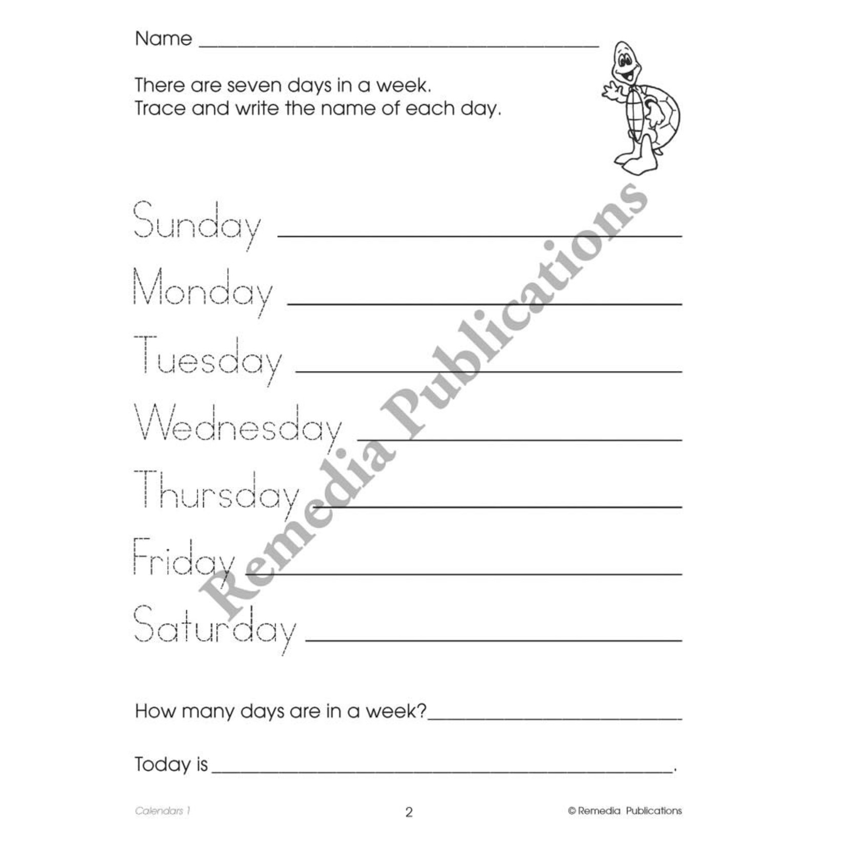 Calendars (Grades 1-3)