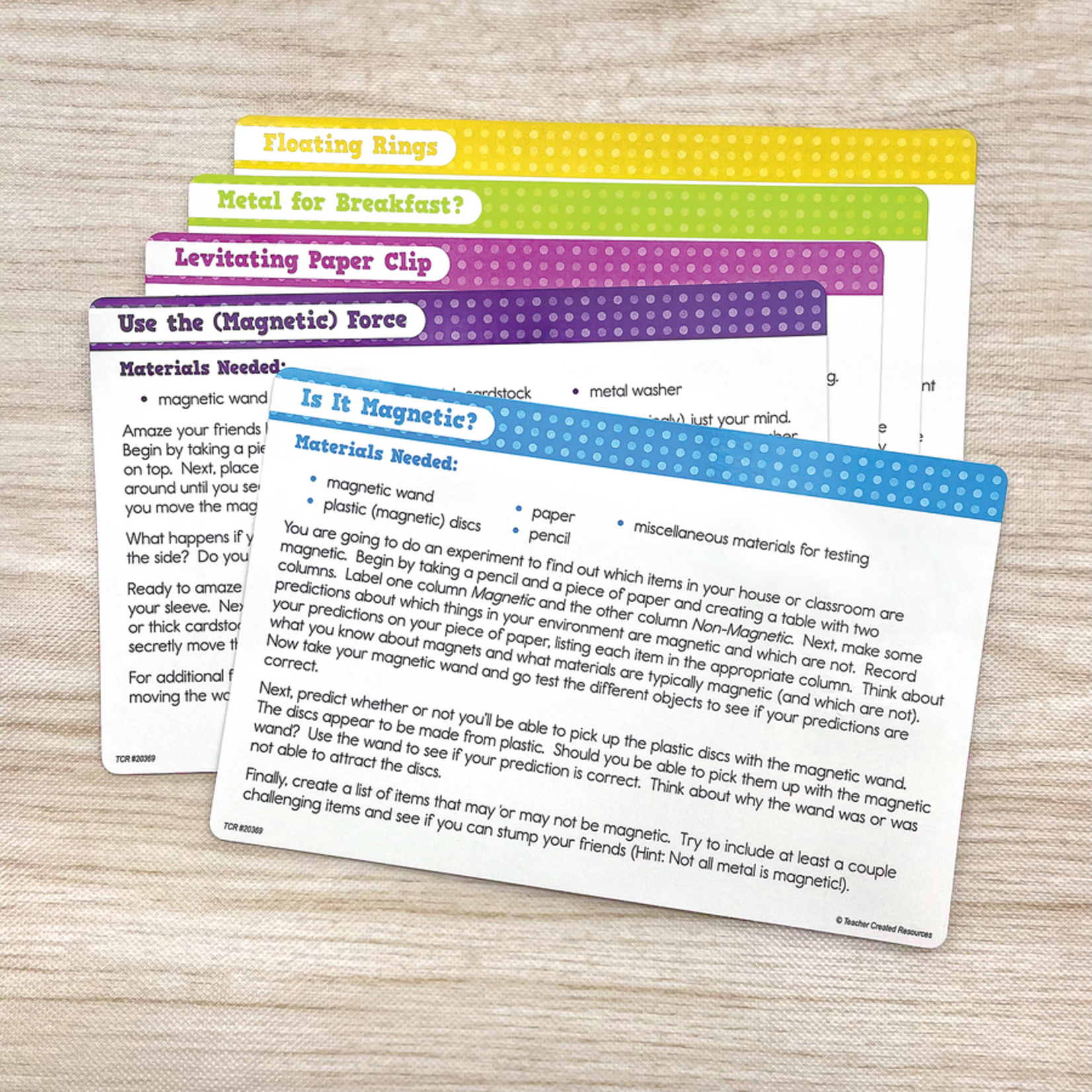TEACHER CREATED RESOURCES Up-Close Science: Magnetic Wands, Rings & Discs Activity Set