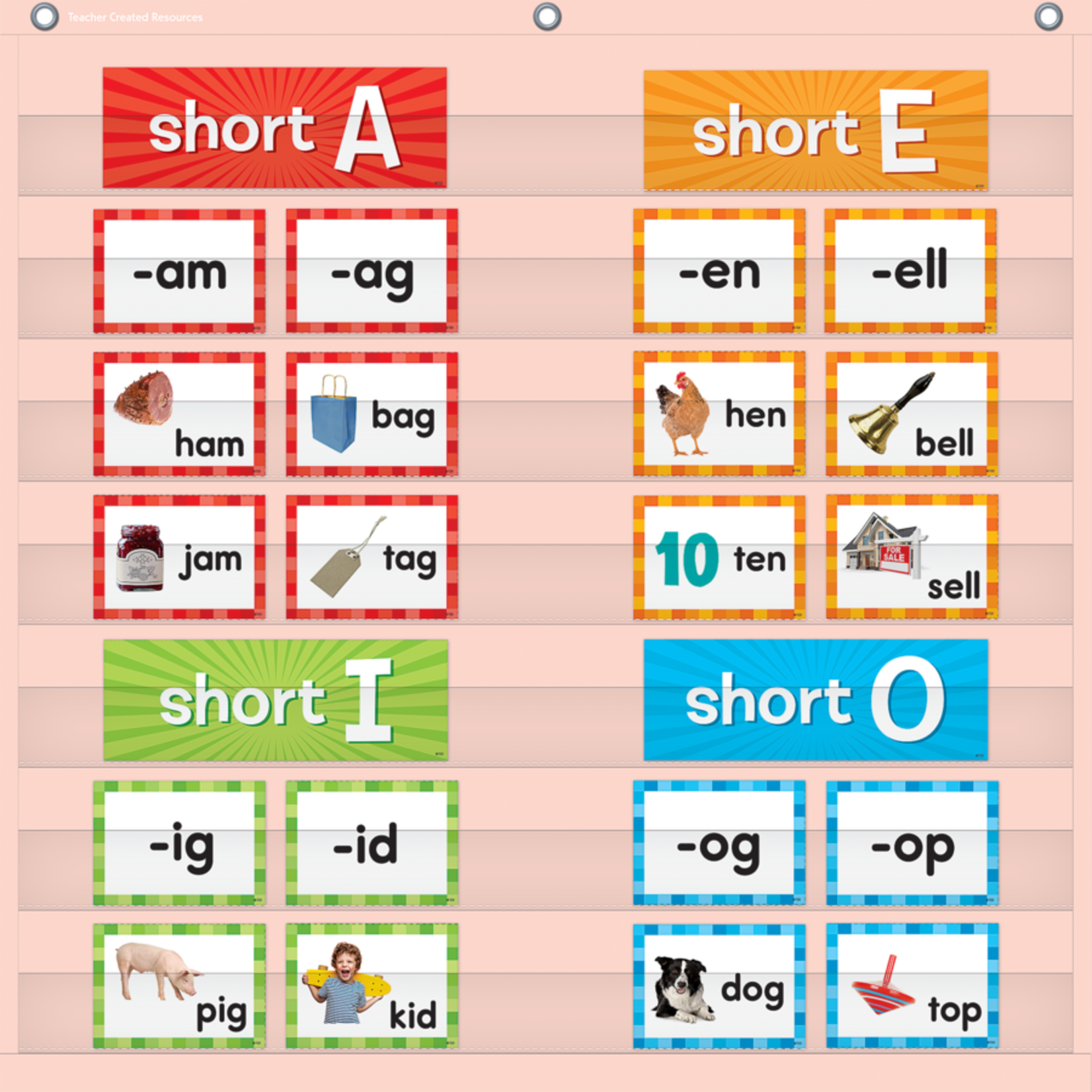 TEACHER CREATED RESOURCES Blush 7 Pocket Chart