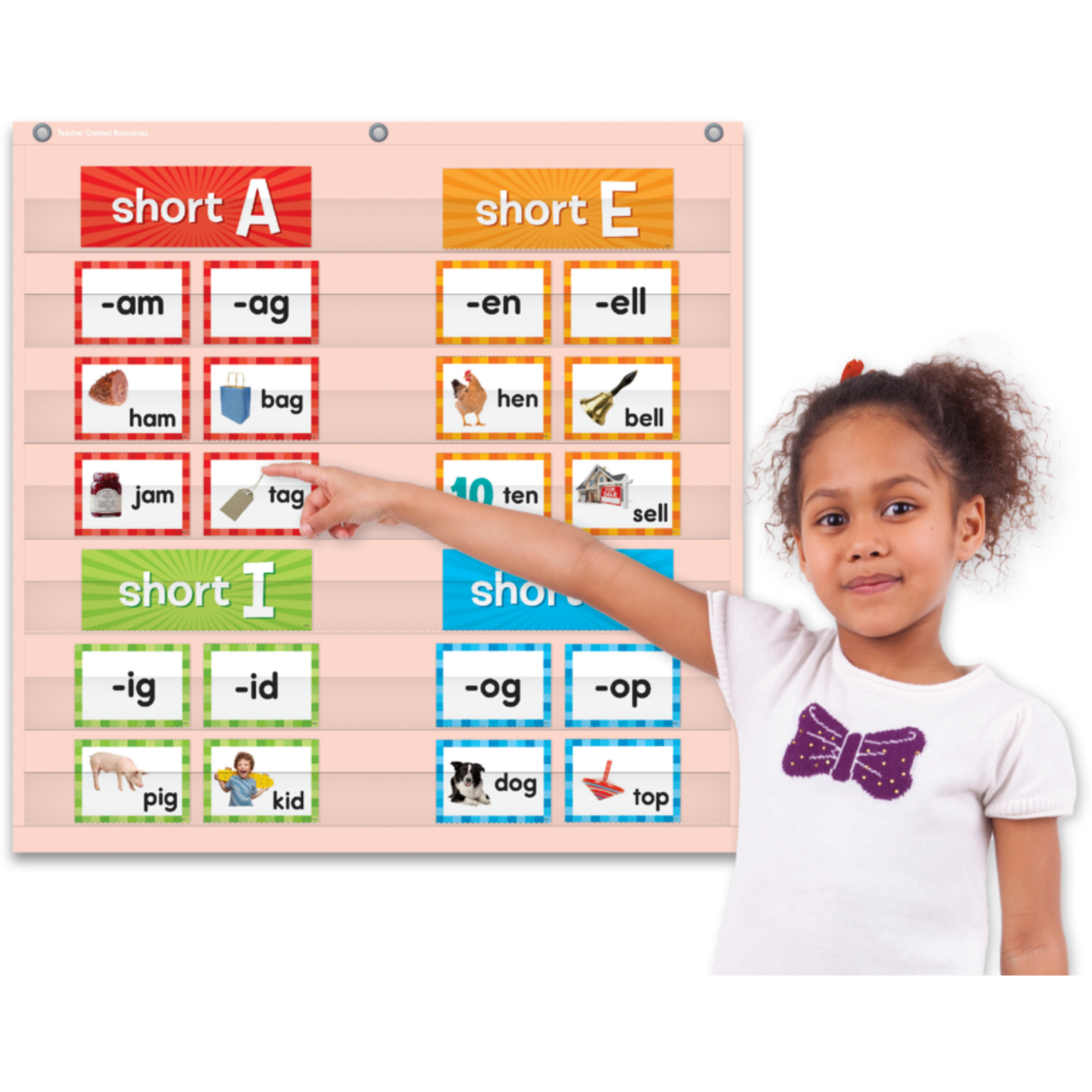 TEACHER CREATED RESOURCES Blush 7 Pocket Chart