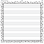TEACHER CREATED RESOURCES Black Painted Dots on White 7 Pocket Chart
