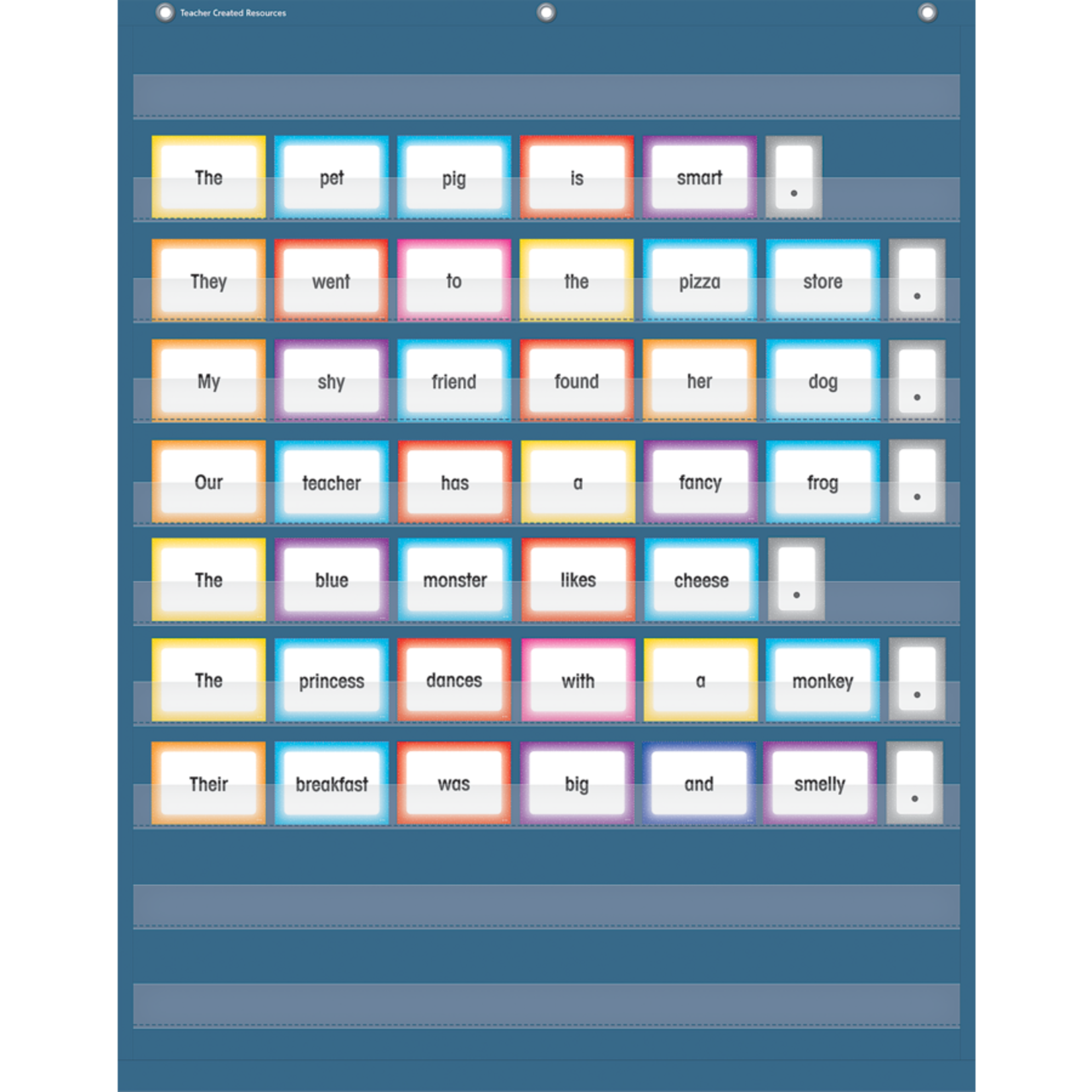 TEACHER CREATED RESOURCES Slate Blue 10 Pocket Chart