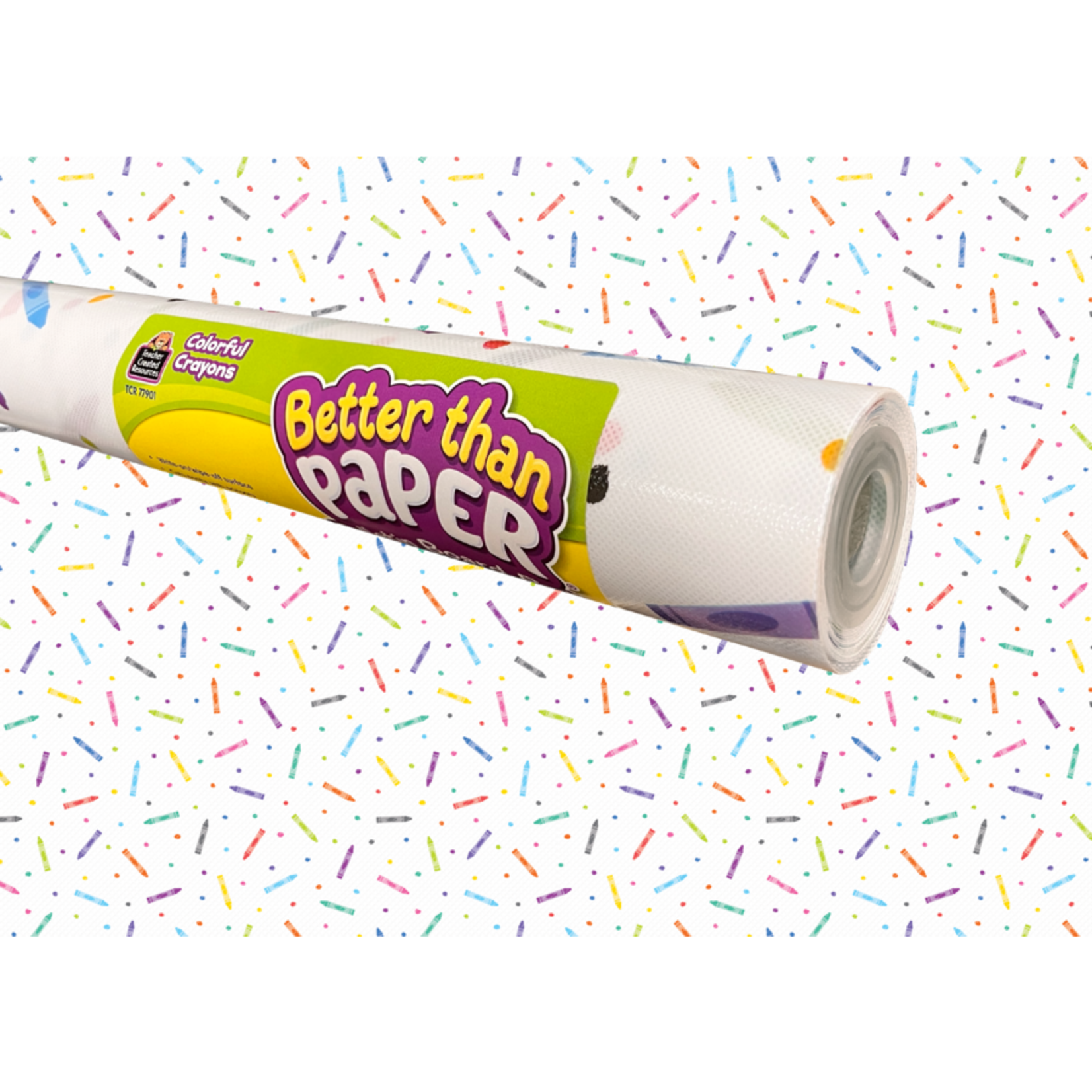TEACHER CREATED RESOURCES Colorful Crayons Better Than Paper Bulletin Board Roll