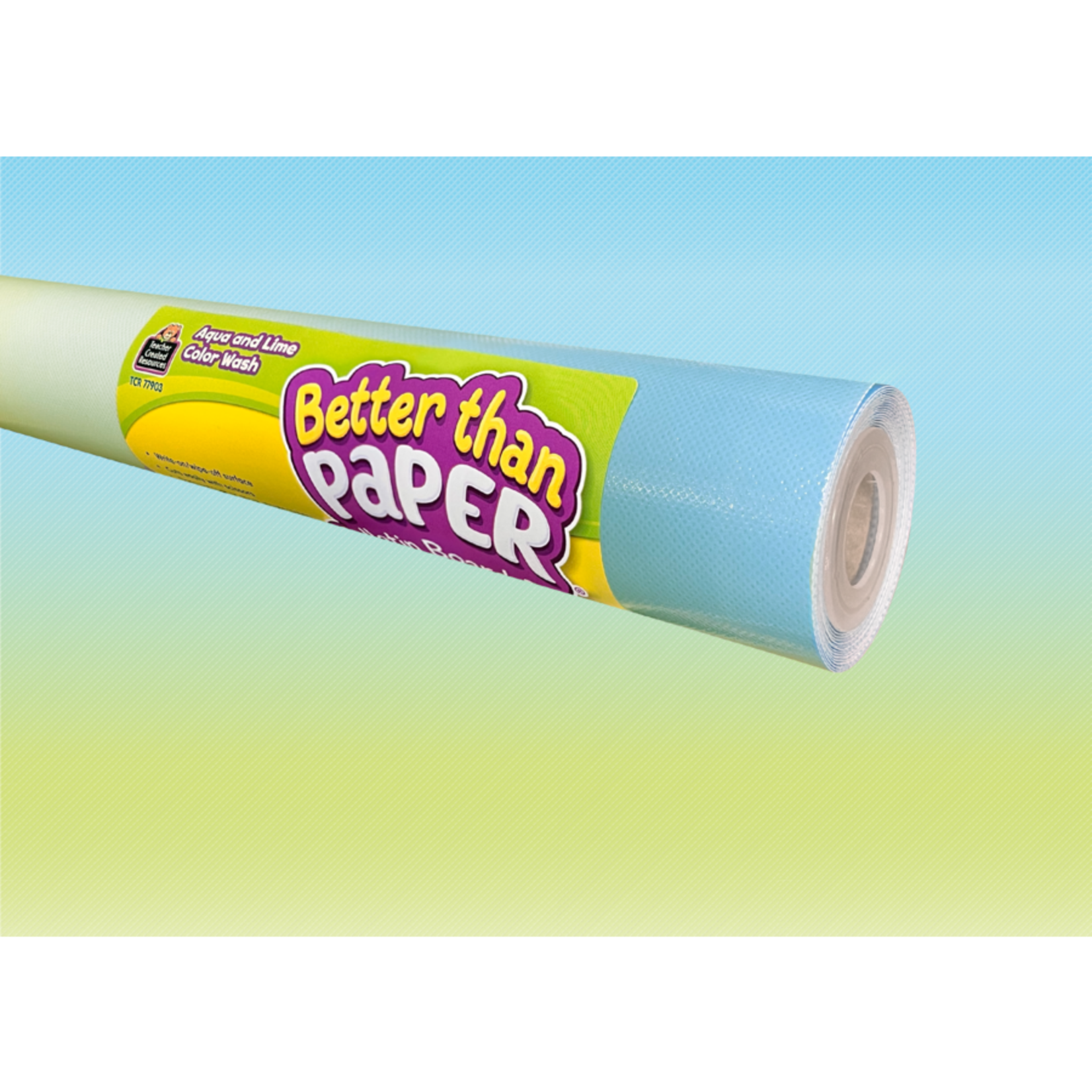 TEACHER CREATED RESOURCES Aqua and Lime Color Wash Better Than Paper Bulletin Board Roll