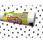 TEACHER CREATED RESOURCES Fun Size Black Painted Dots on White Better Than Paper Bulletin Board Roll
