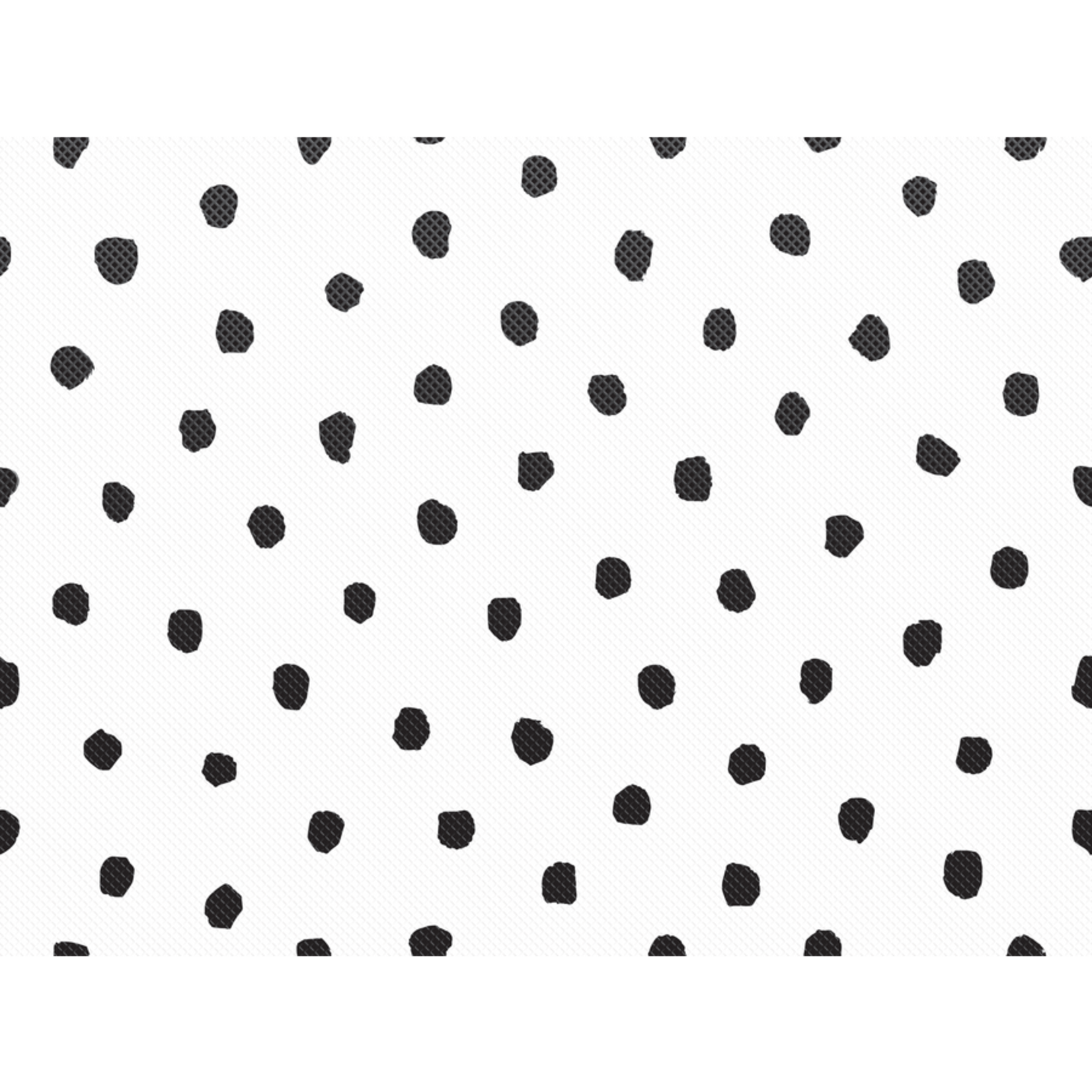 TEACHER CREATED RESOURCES Fun Size Black Painted Dots on White Better Than Paper Bulletin Board Roll