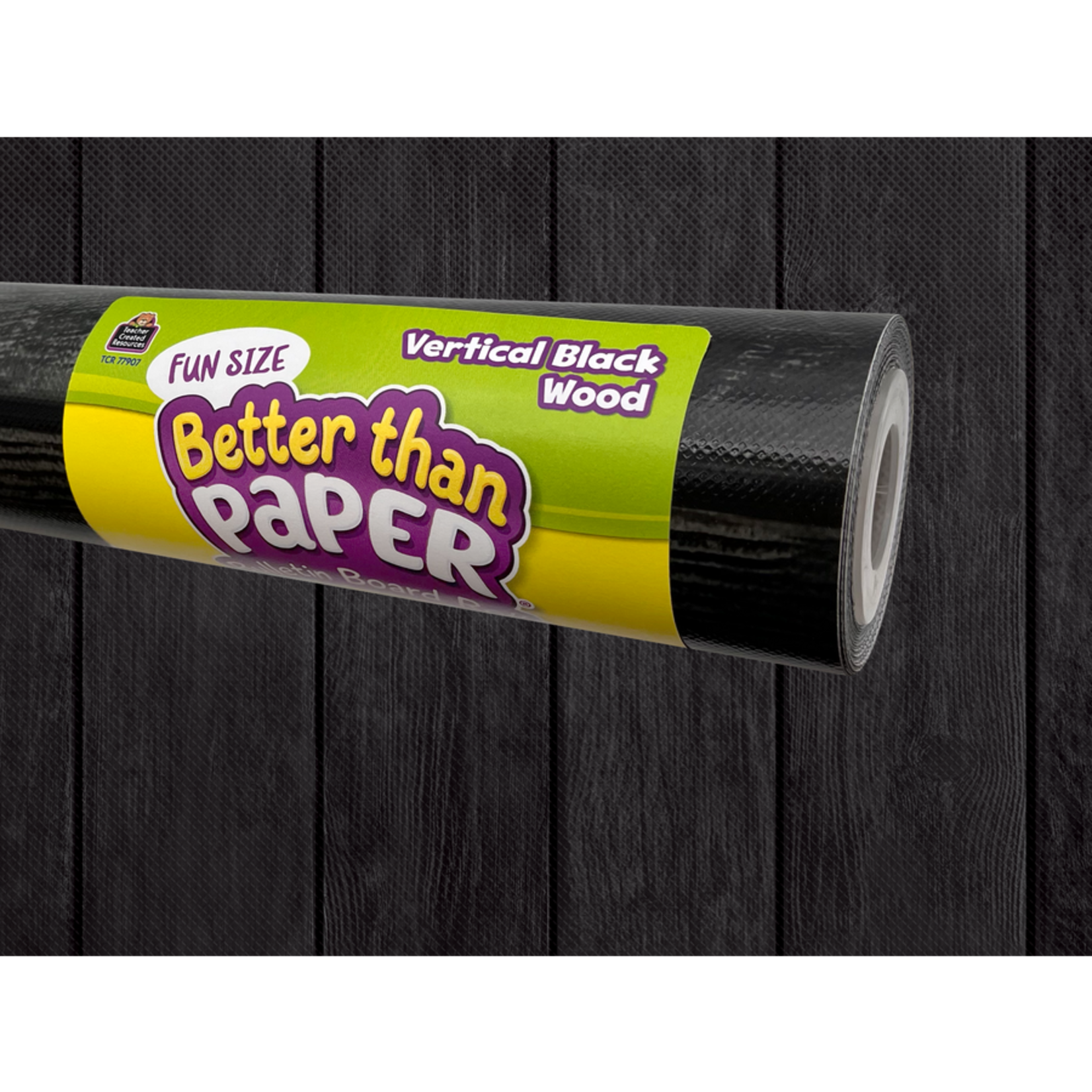 TEACHER CREATED RESOURCES Fun Size Vertical Black Wood Better Than Paper Bulletin Board Roll