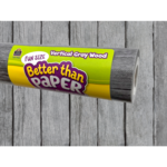 TEACHER CREATED RESOURCES Fun Size Vertical Gray Wood Better Than Paper Bulletin Board Roll