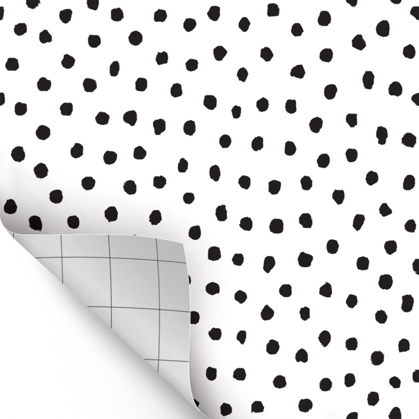TEACHER CREATED RESOURCES Black Painted Dots Peel and Stick Decorative Paper