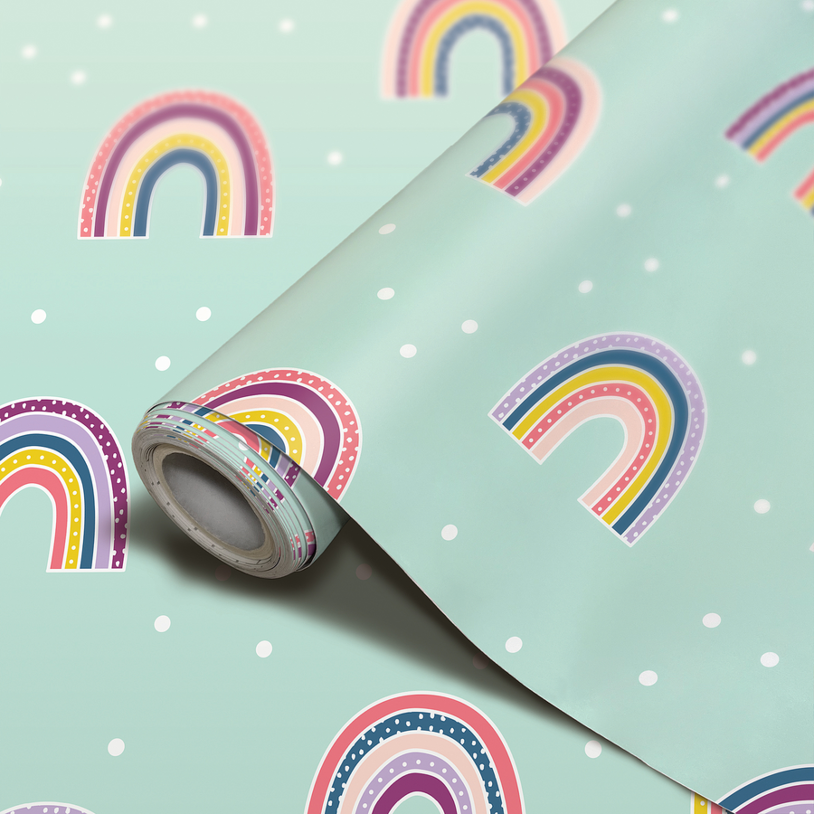 TEACHER CREATED RESOURCES Oh Happy Day Rainbows Peel and Stick Decorative Paper