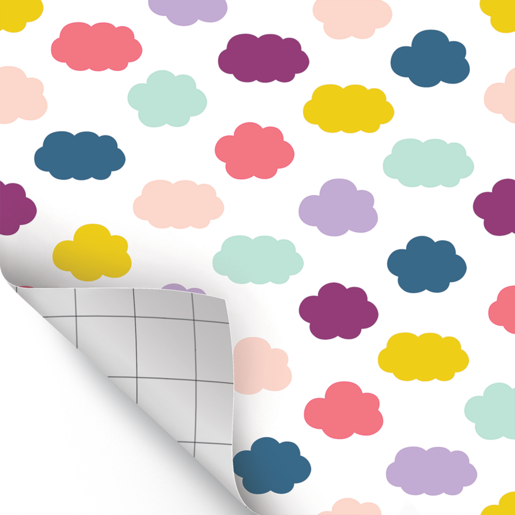 TEACHER CREATED RESOURCES Oh Happy Day Clouds Peel and Stick Decorative Paper