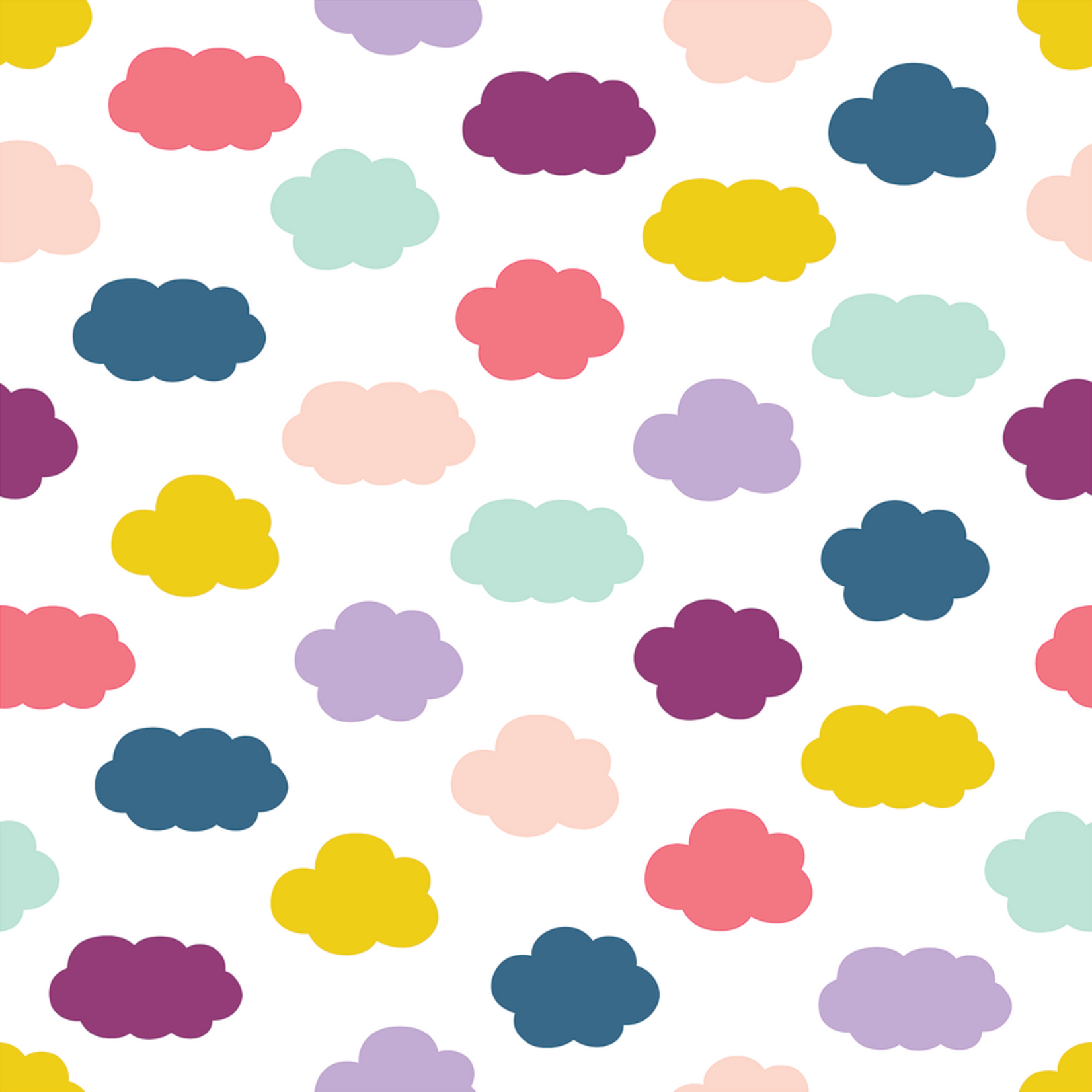 TEACHER CREATED RESOURCES Oh Happy Day Clouds Peel and Stick Decorative Paper