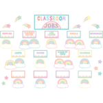 TEACHER CREATED RESOURCES Pastel Pop Classroom Jobs Mini Bulletin Board