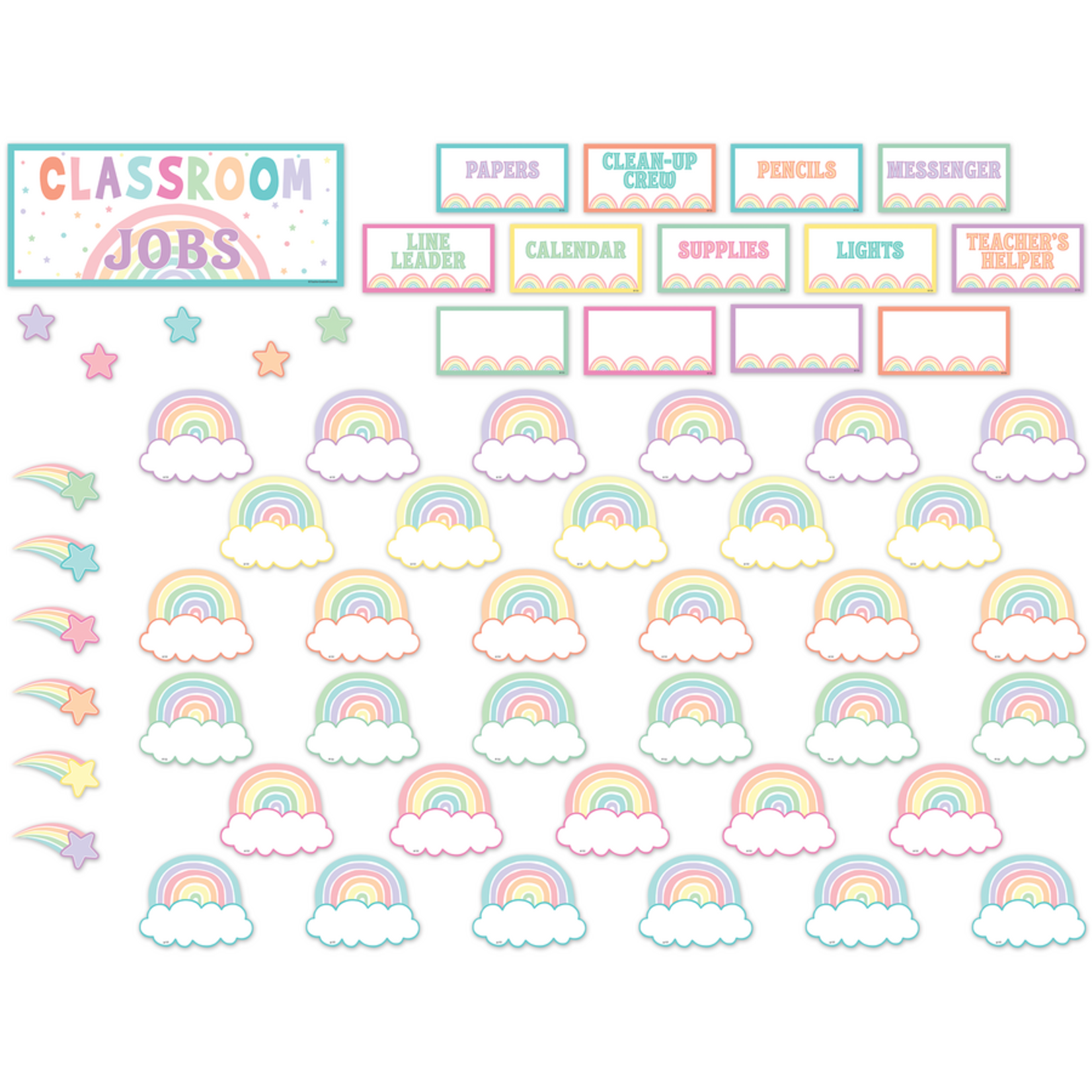 TEACHER CREATED RESOURCES Pastel Pop Classroom Jobs Mini Bulletin Board