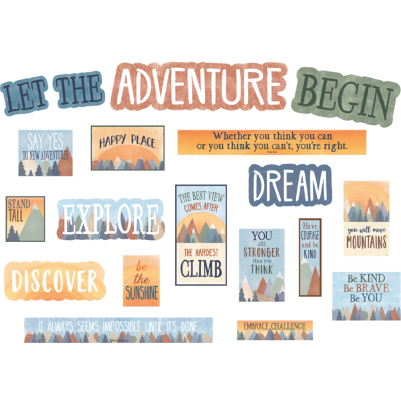 TEACHER CREATED RESOURCES Moving Mountains Let the Adventure Begin Mini Bulletin Board