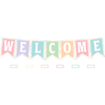 TEACHER CREATED RESOURCES Pastel Pop Pennants Welcome Bulletin Board