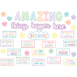 TEACHER CREATED RESOURCES Pastel Pop Amazing Things Happen Here Bulletin Board